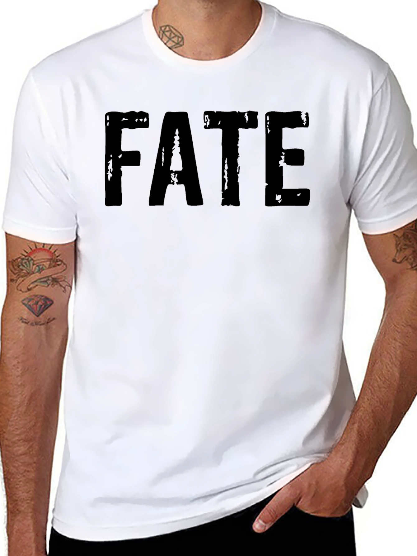 FATE Black Graphic Tee - Casual Style