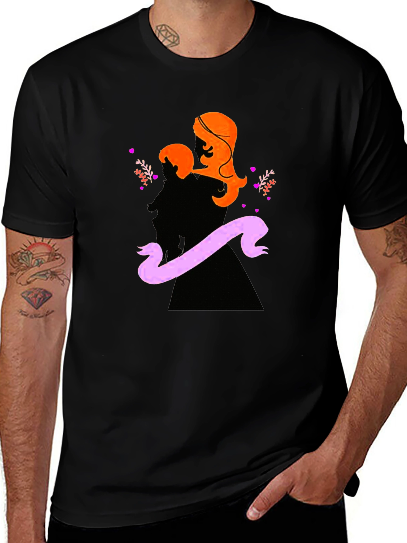 Mother & Child Silhouette Graphic T-Shirt