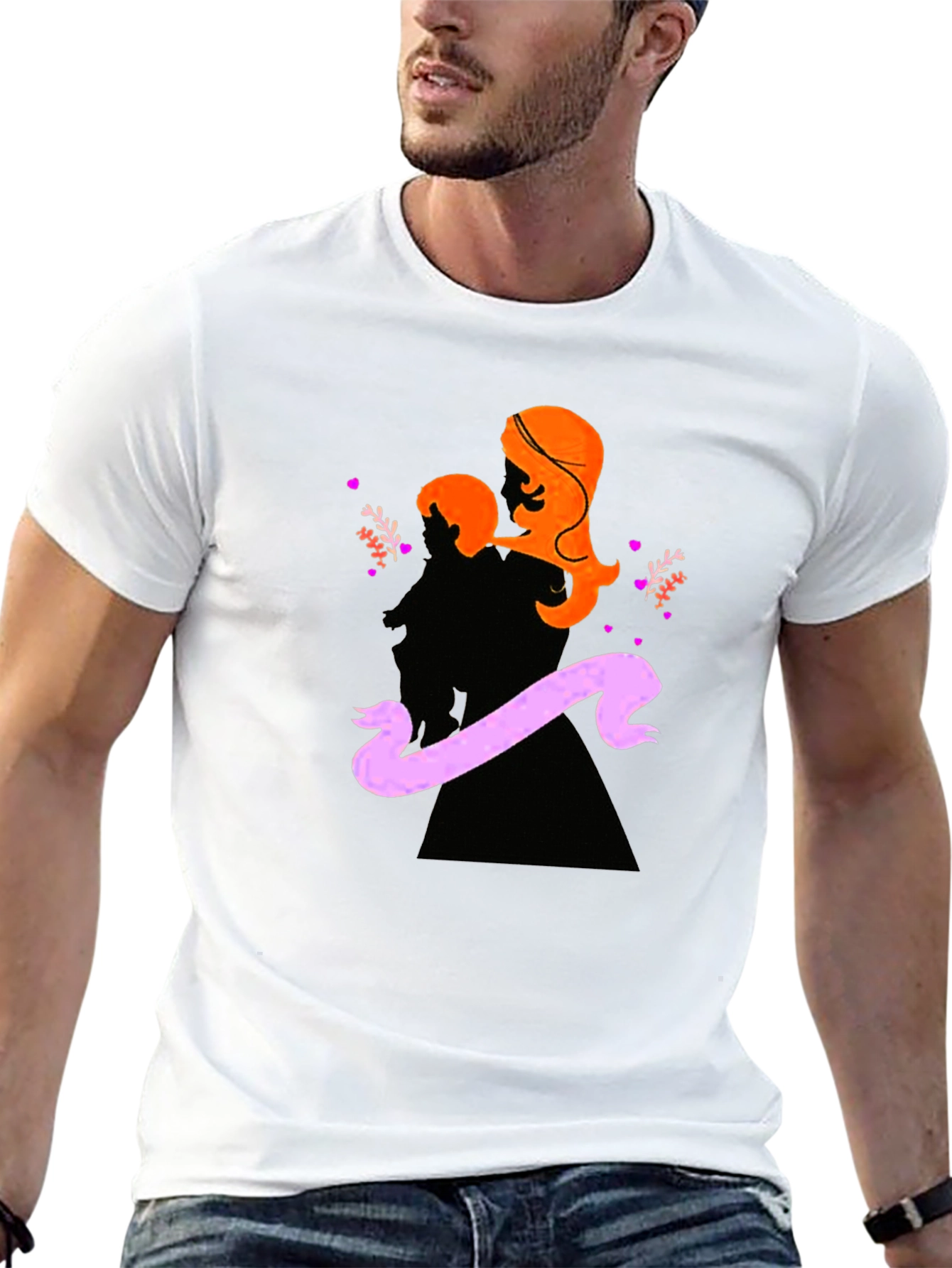 Mother & Child Silhouette Graphic T-Shirt