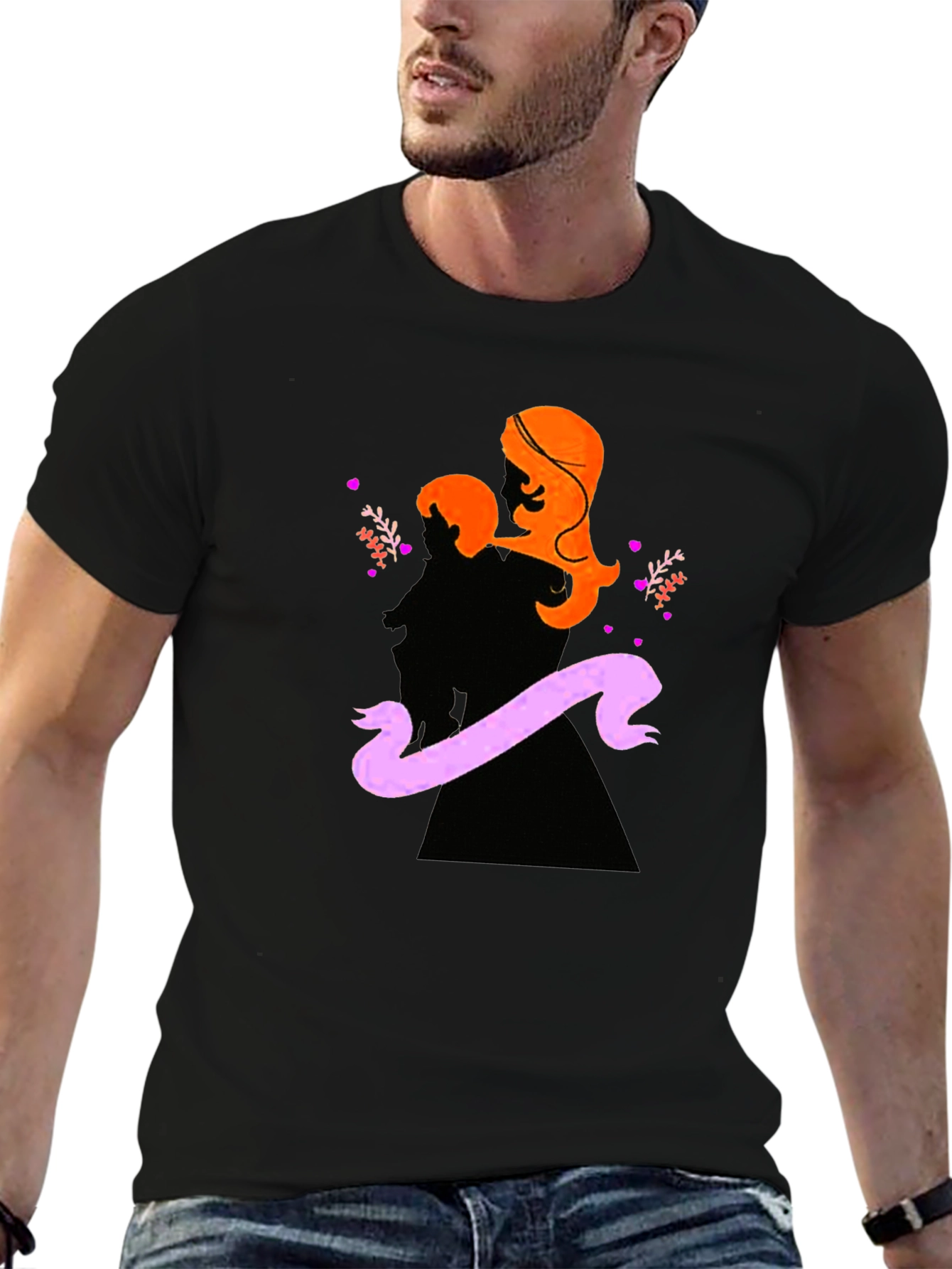 Mother & Child Silhouette Graphic T-Shirt