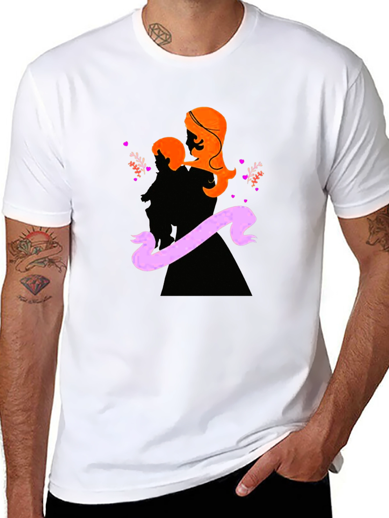 Mother & Child Silhouette Graphic T-Shirt