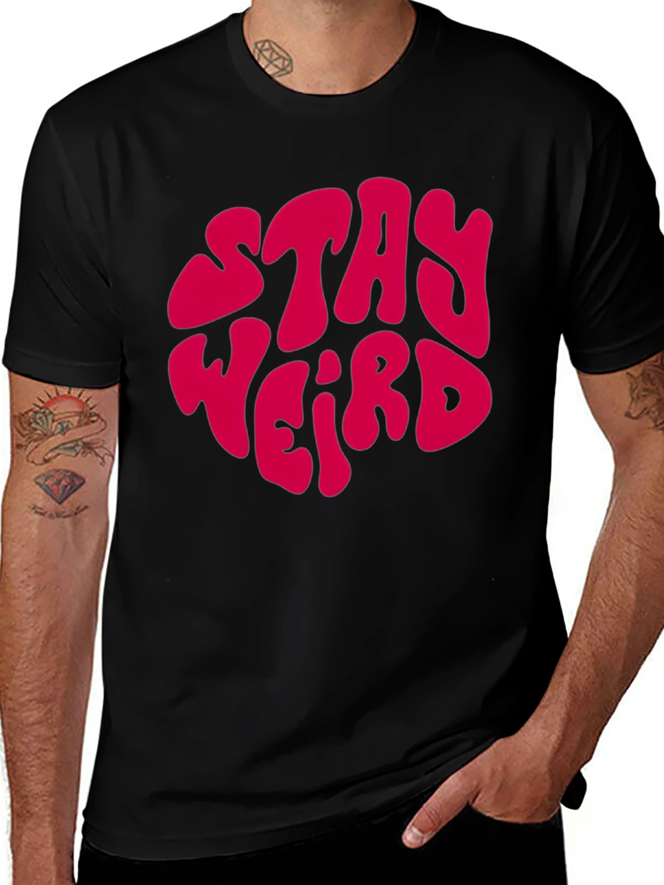 Stay Weird Graphic T-Shirt - Retro Style