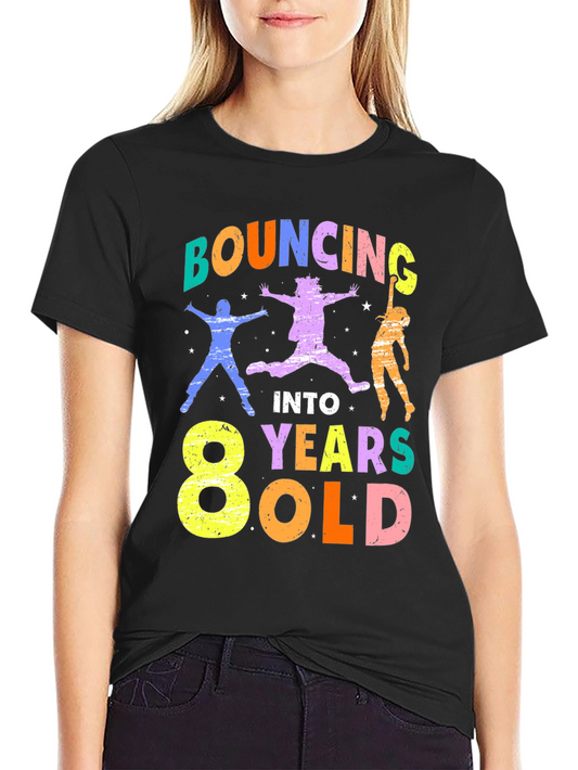 Bouncing into 8 Years Old Birthday T-Shirt