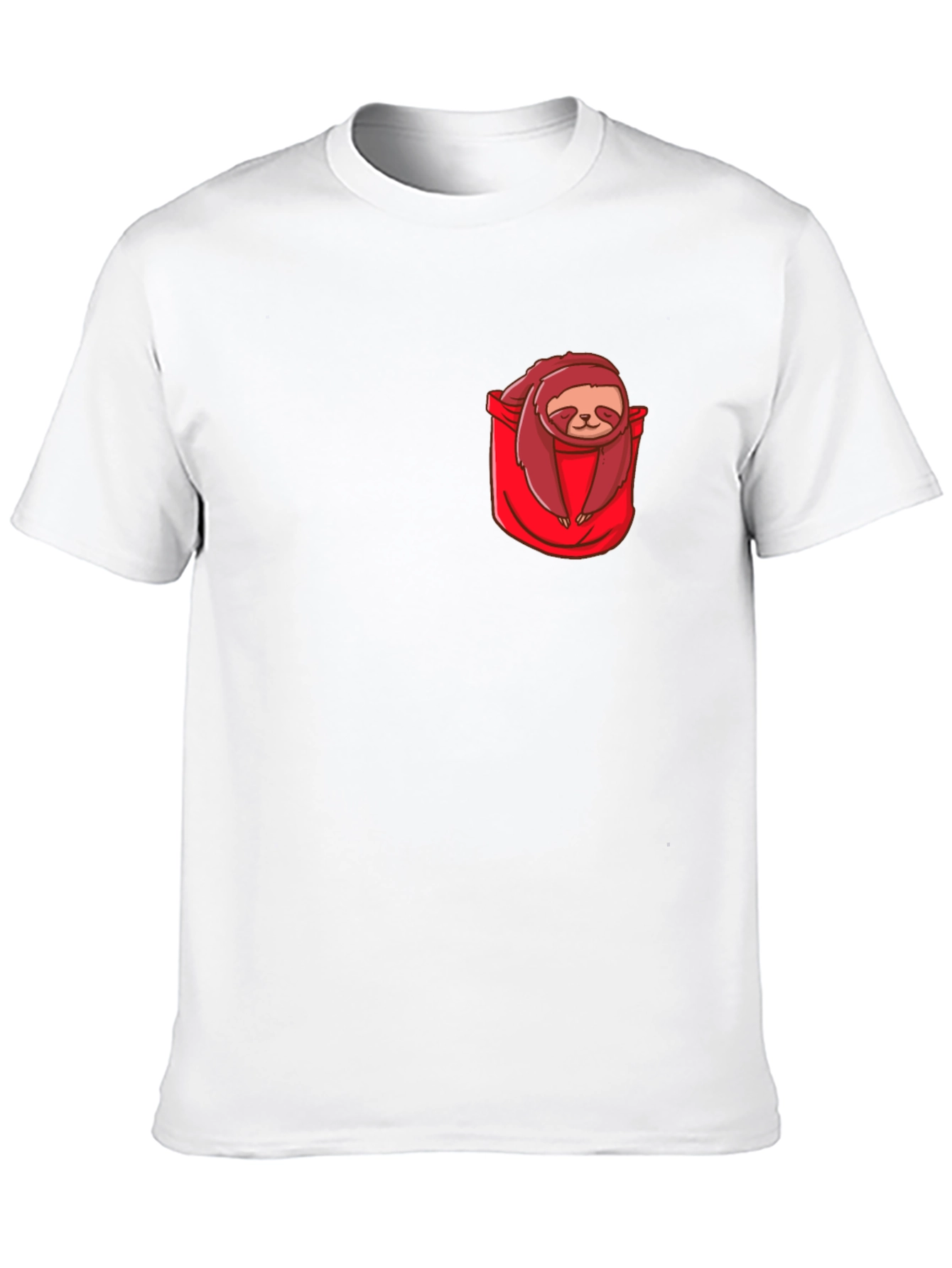 Sloth in Pocket Graphic Tee - Casual Comfort