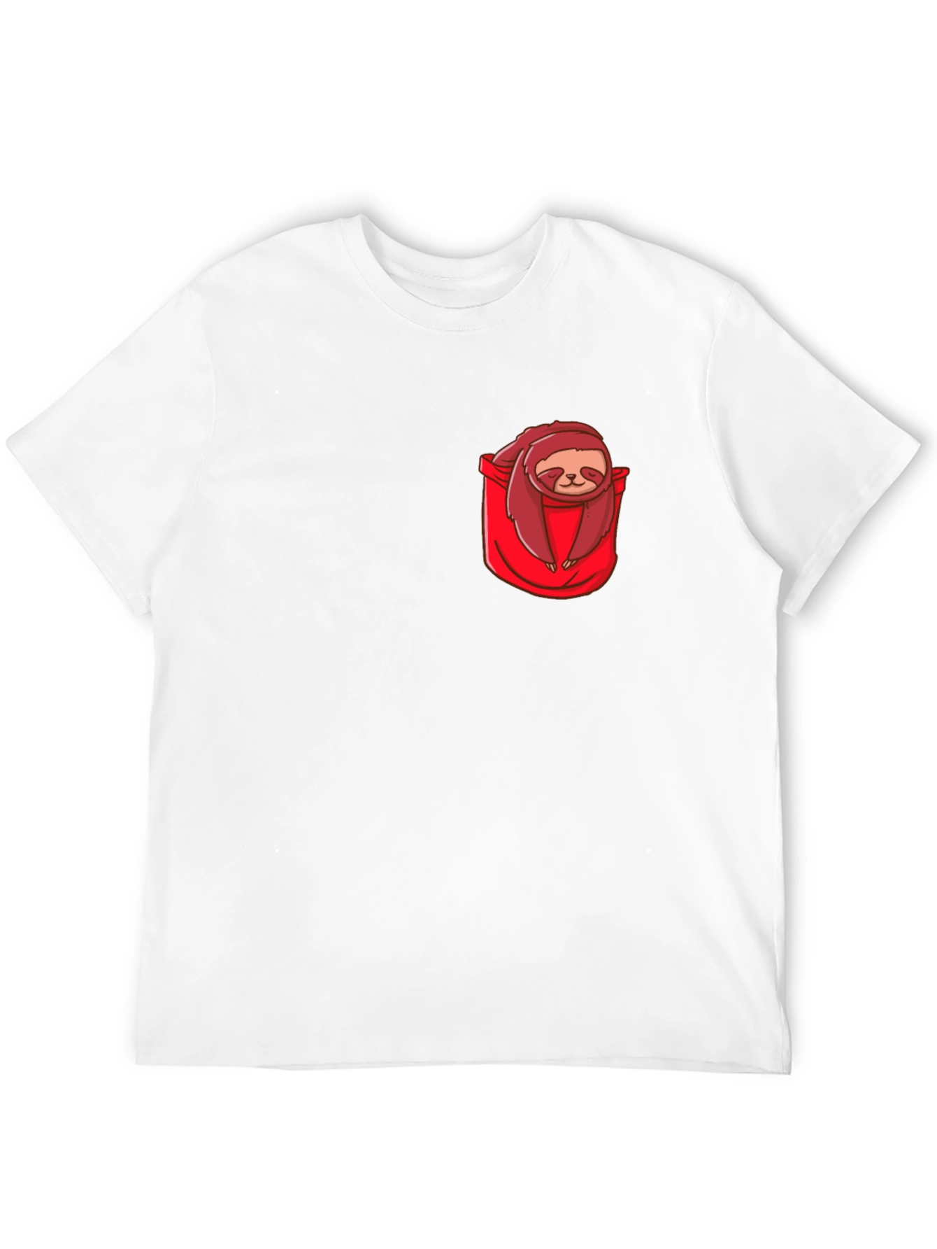Sloth in Pocket Graphic Tee - Casual Comfort