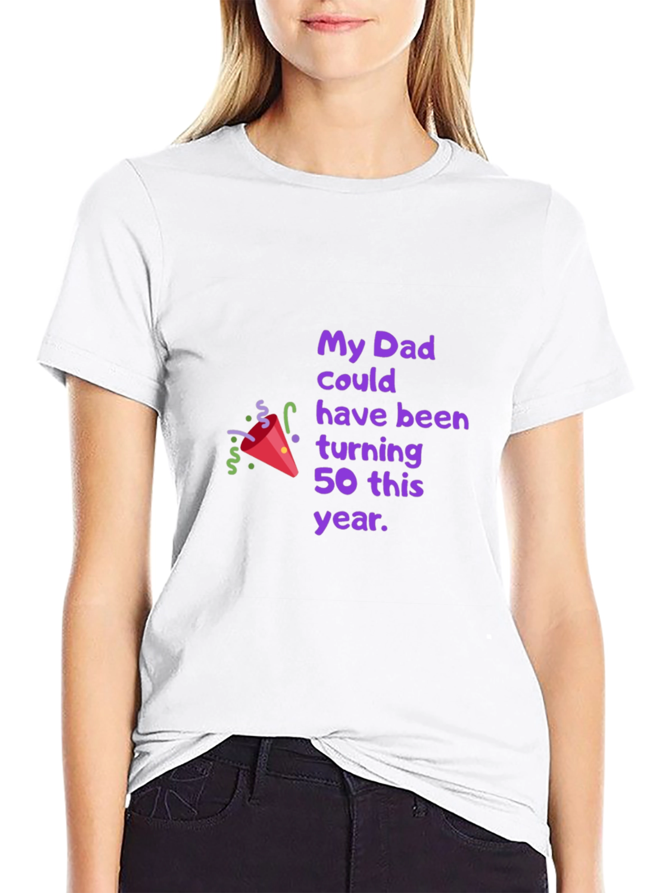 Dads 50th Birthday Tribute Black T-Shirt