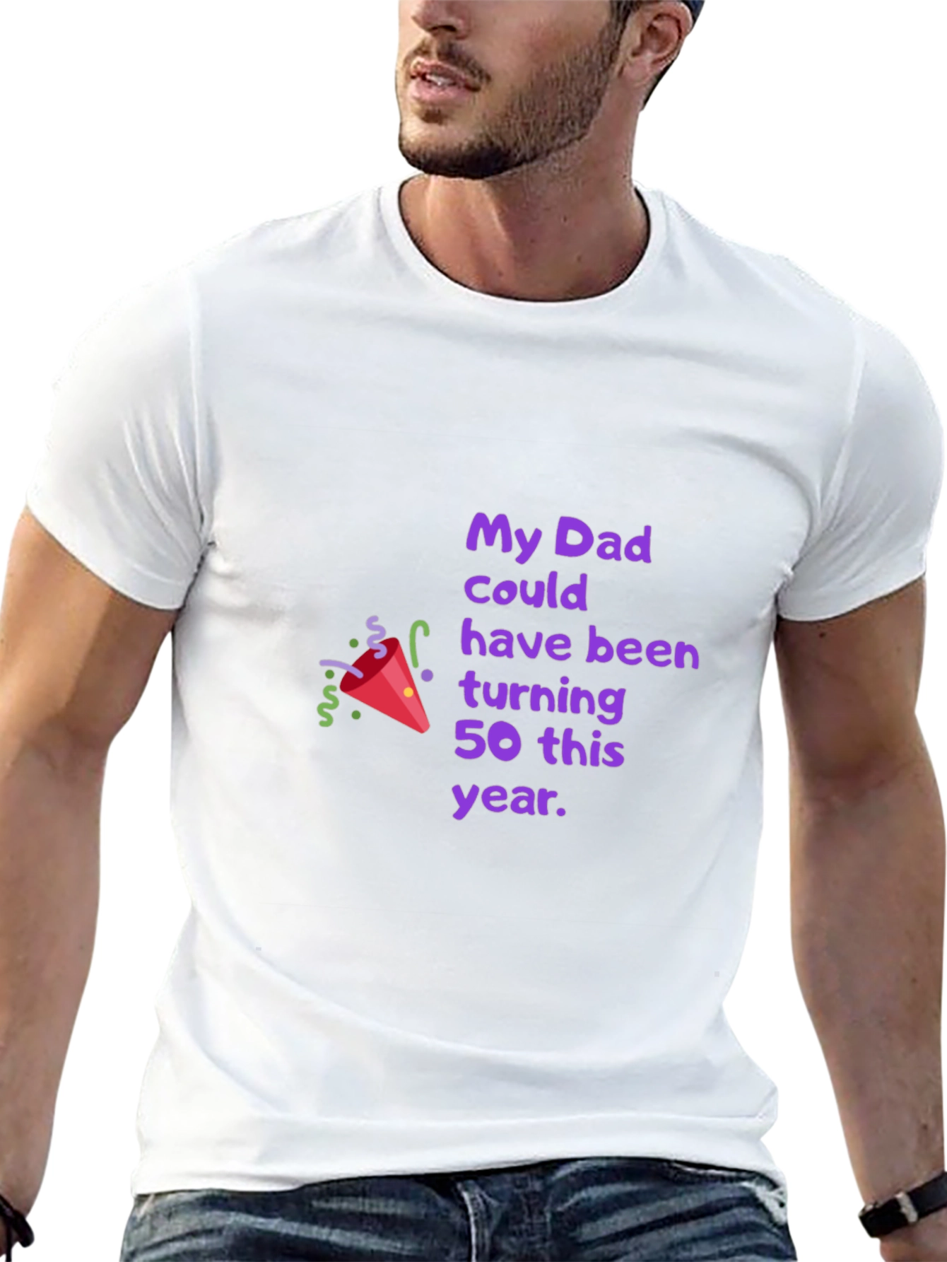 Dads 50th Birthday Tribute Black T-Shirt