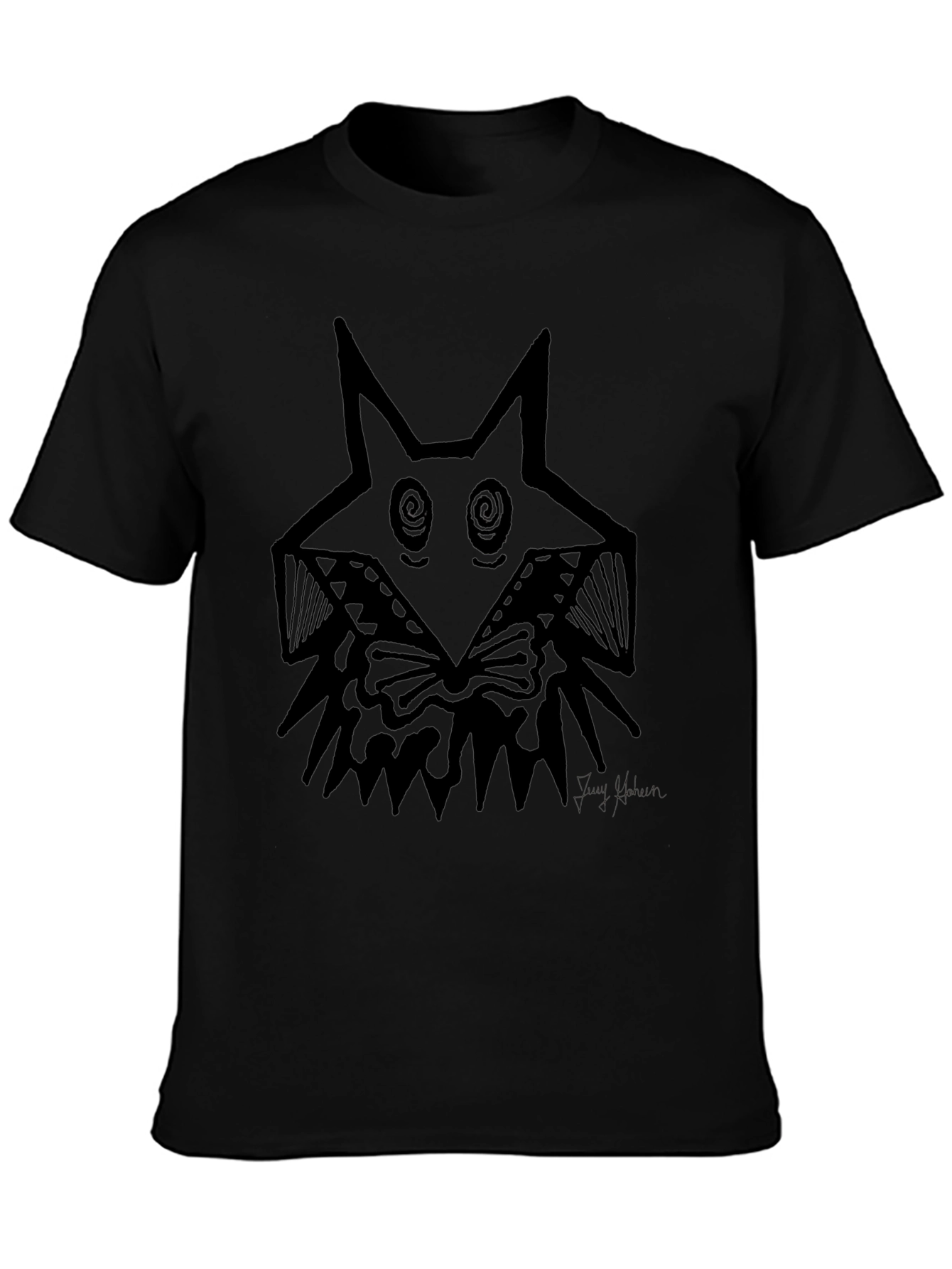 Abstract Graphic Black T-Shirt - Edgy Style