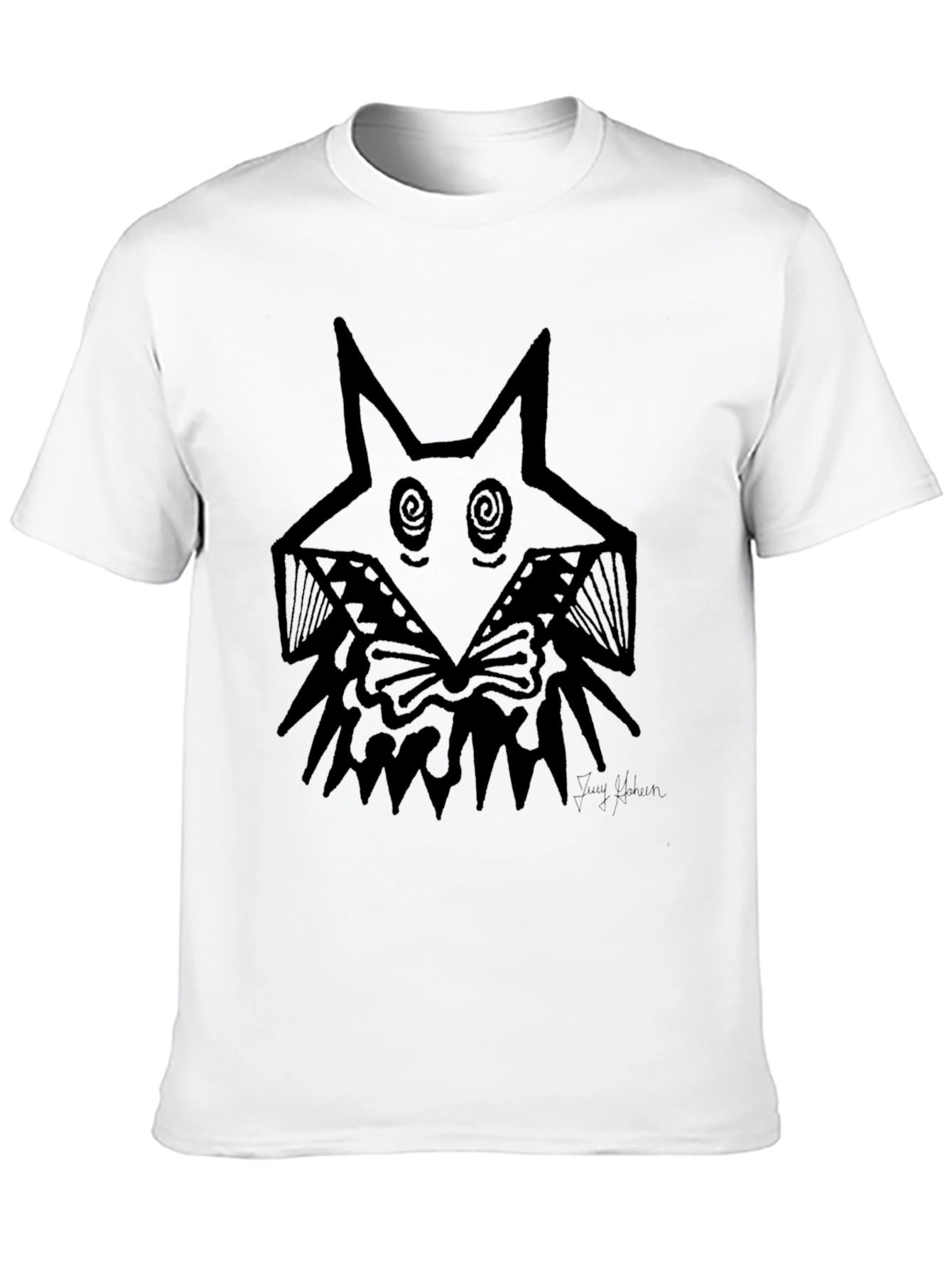 Abstract Graphic Black T-Shirt - Edgy Style