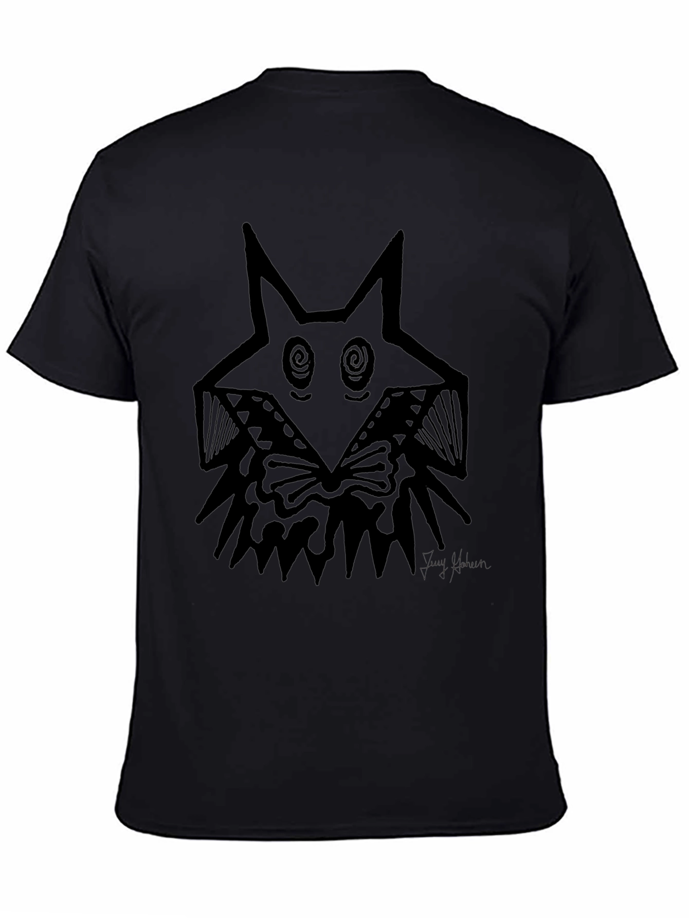 Abstract Graphic Black T-Shirt - Edgy Style