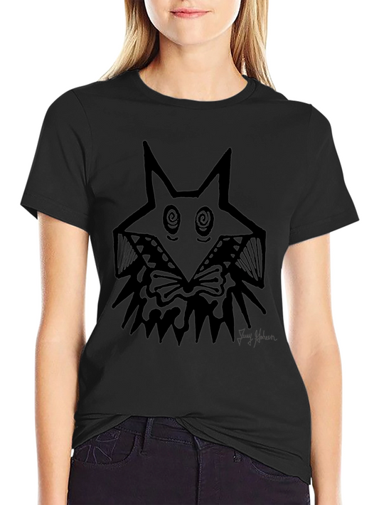 Abstract Graphic Black T-Shirt - Edgy Style