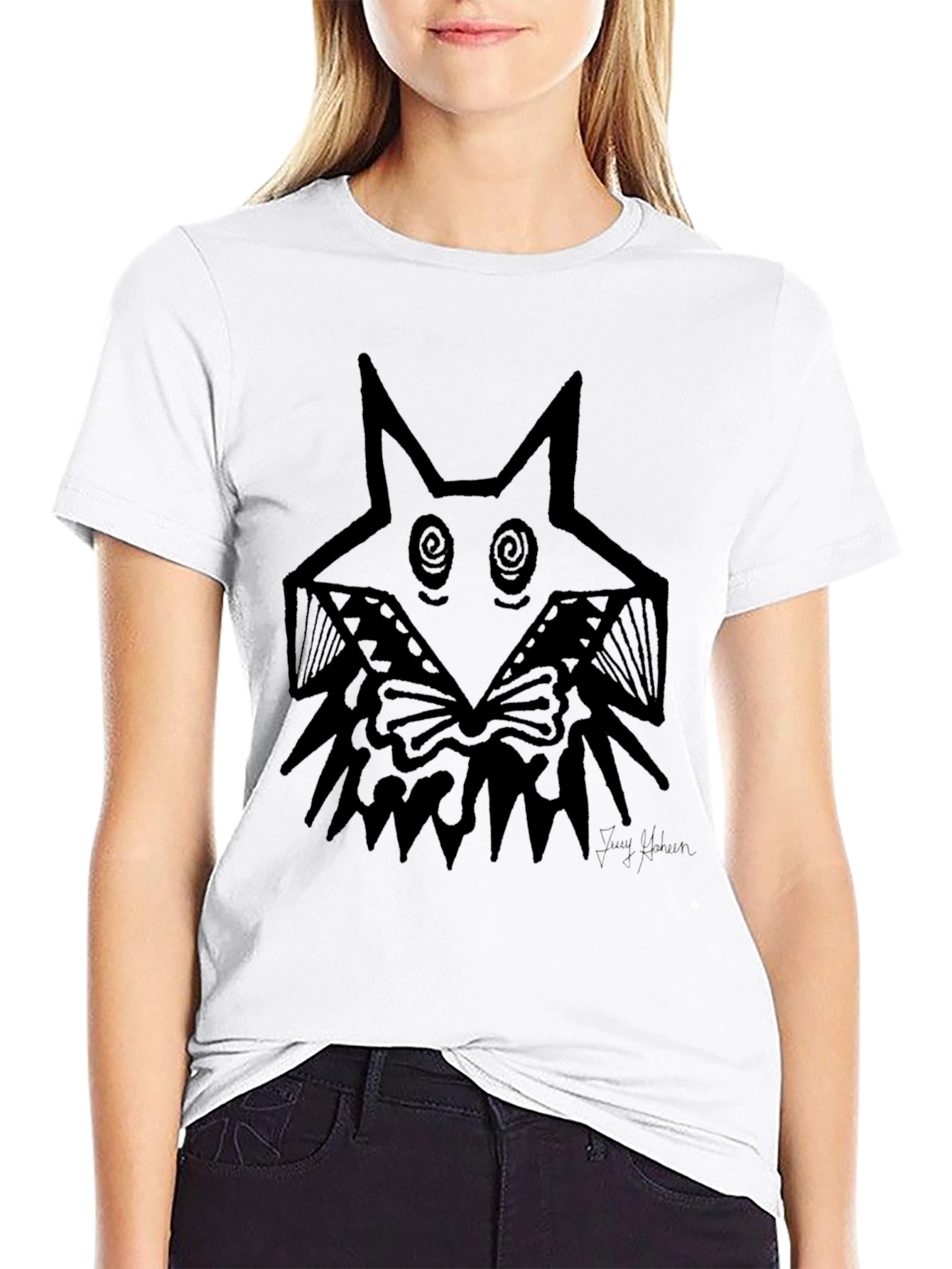 Abstract Graphic Black T-Shirt - Edgy Style