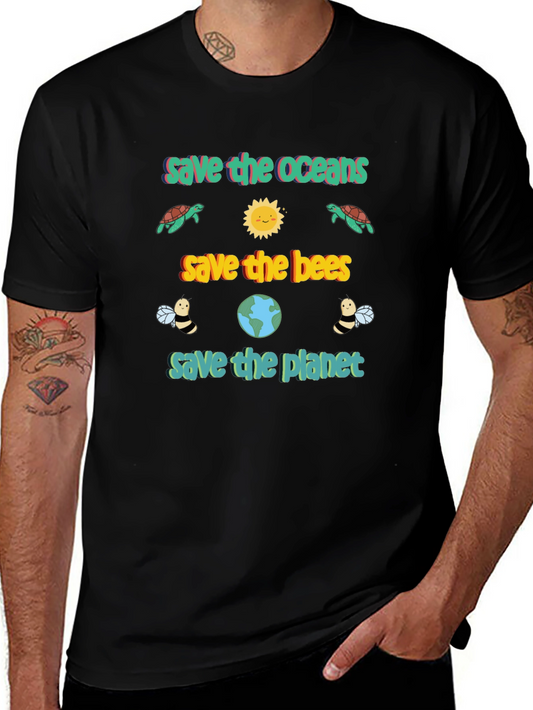 Eco-Friendly Save the Planet Graphic Tee