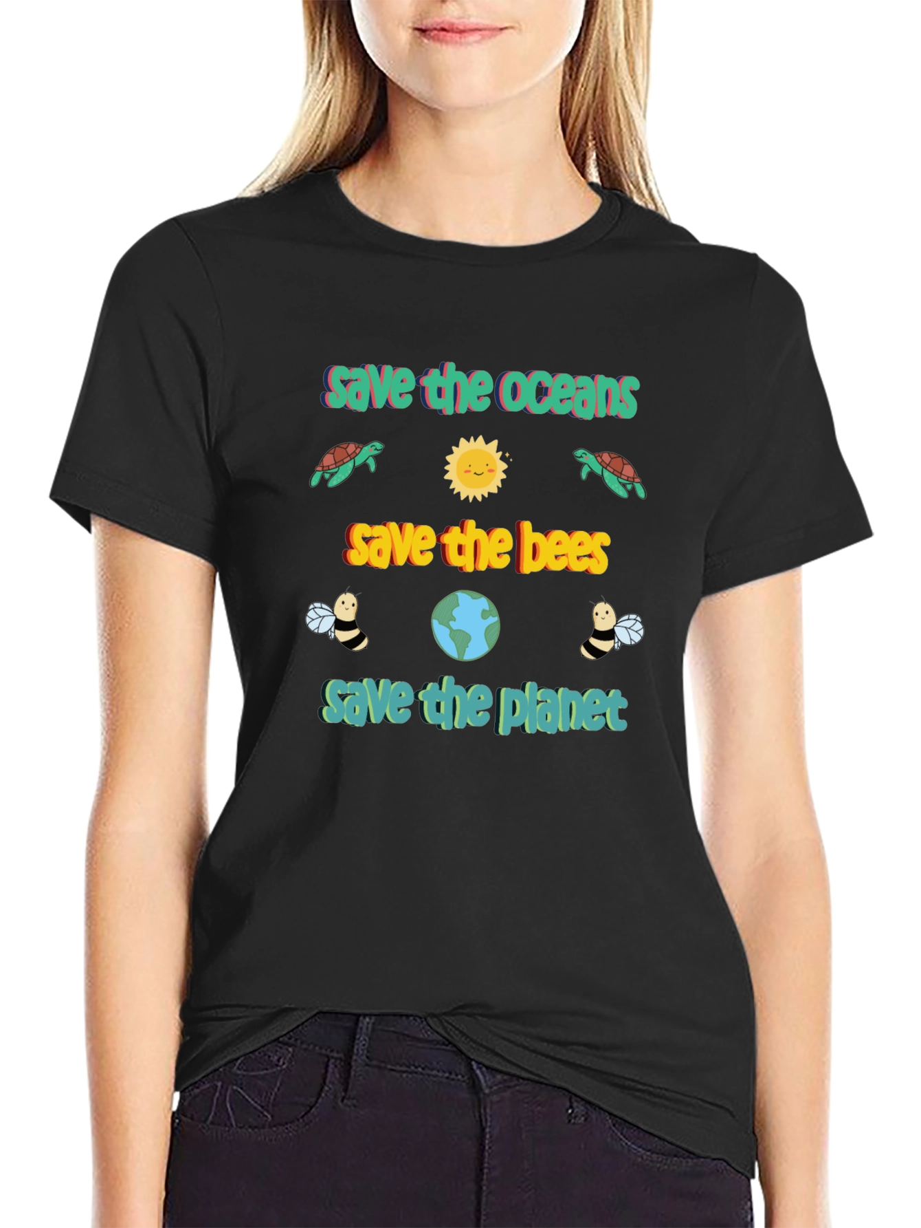 Eco-Friendly Save the Planet Graphic Tee
