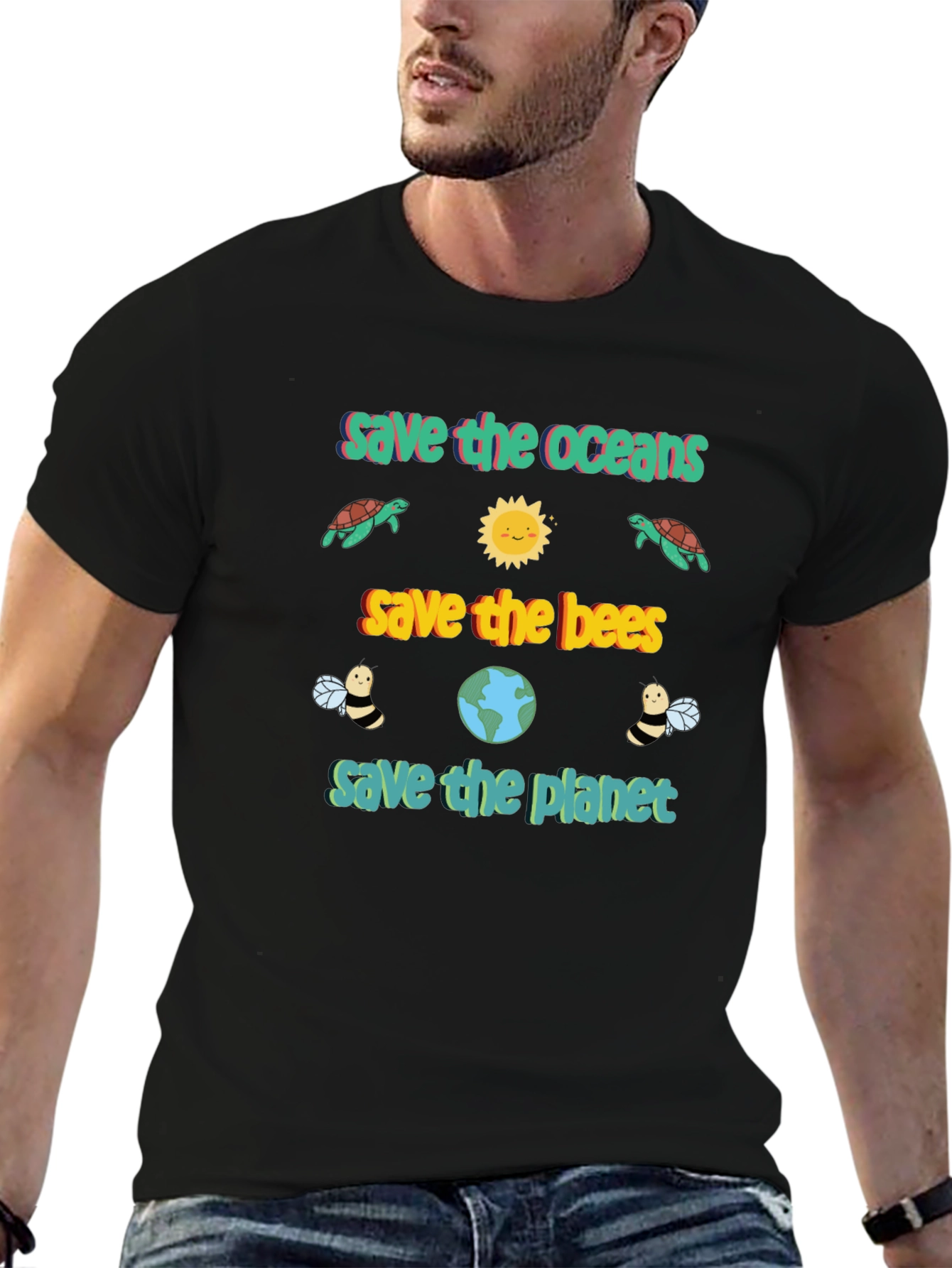 Eco-Friendly Save the Planet Graphic Tee