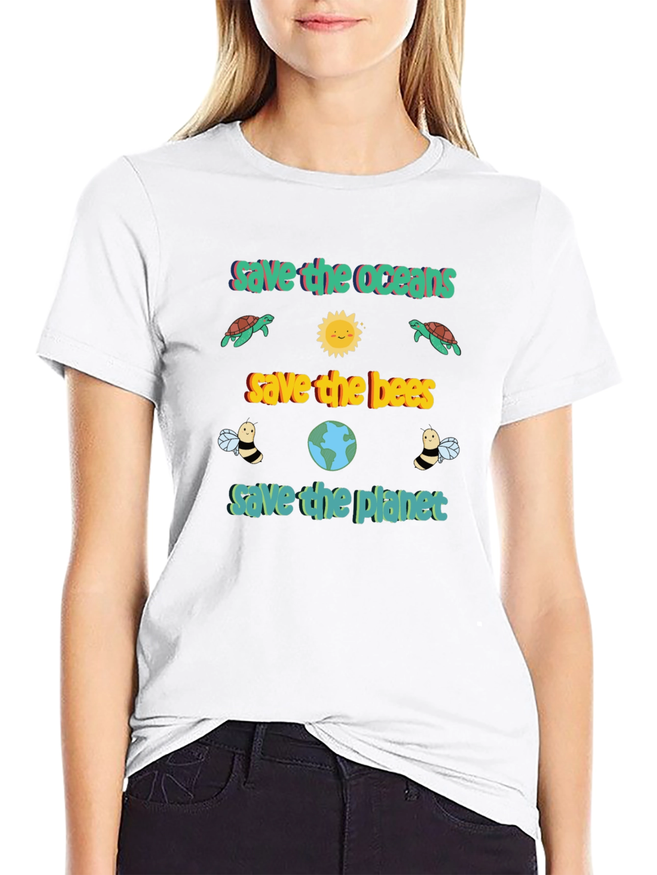 Eco-Friendly Save the Planet Graphic Tee