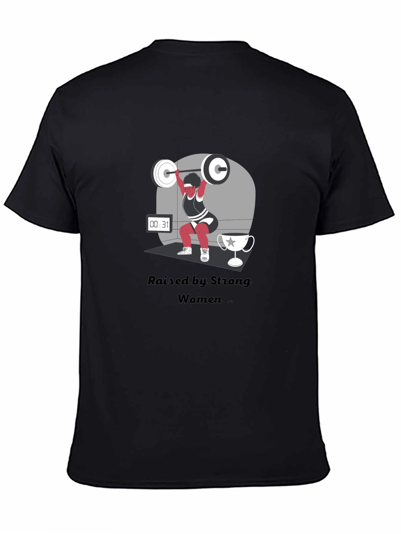 Strong Women Graphic Tee - Weightlifting Design