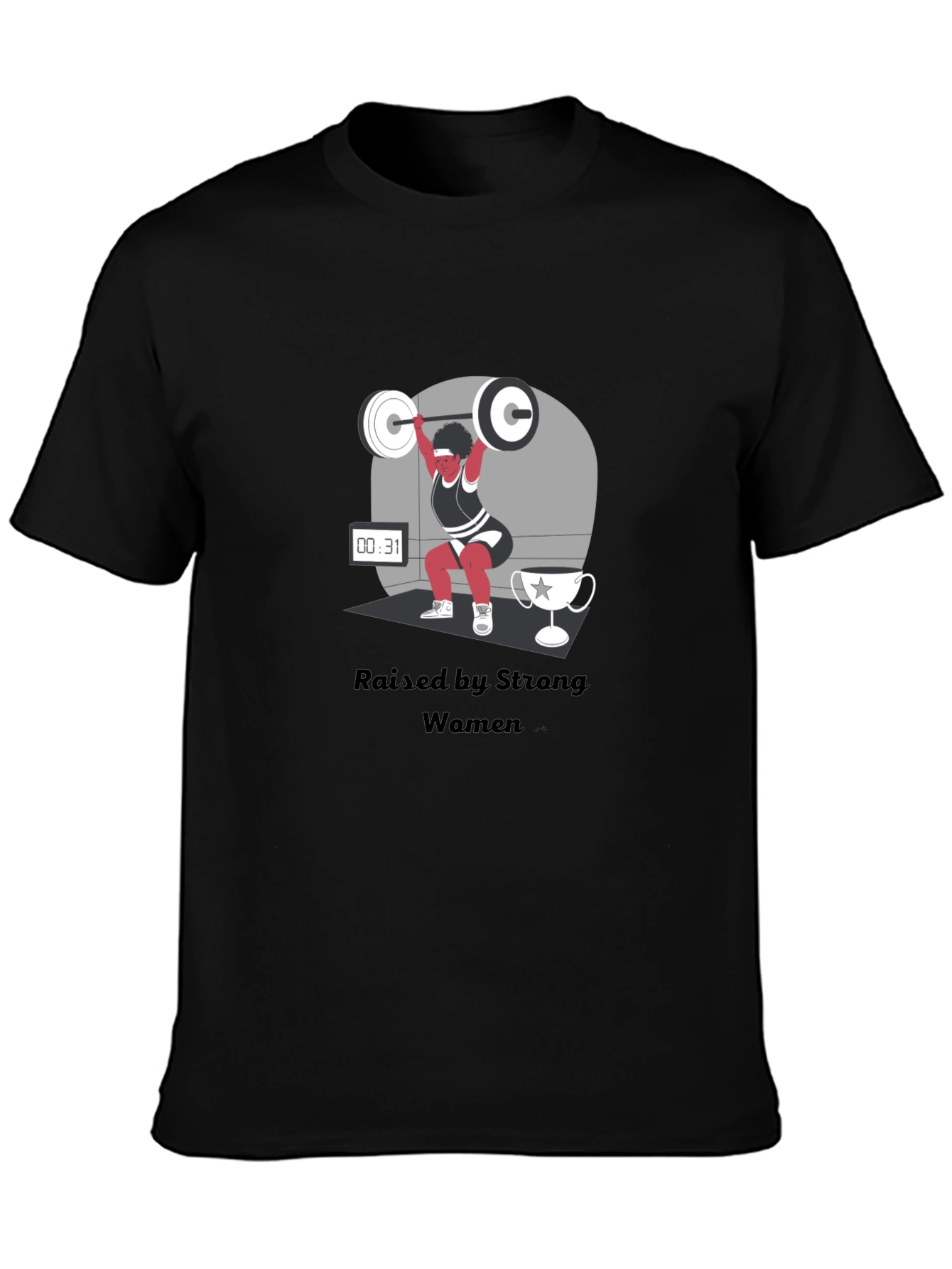 Strong Women Graphic Tee - Weightlifting Design