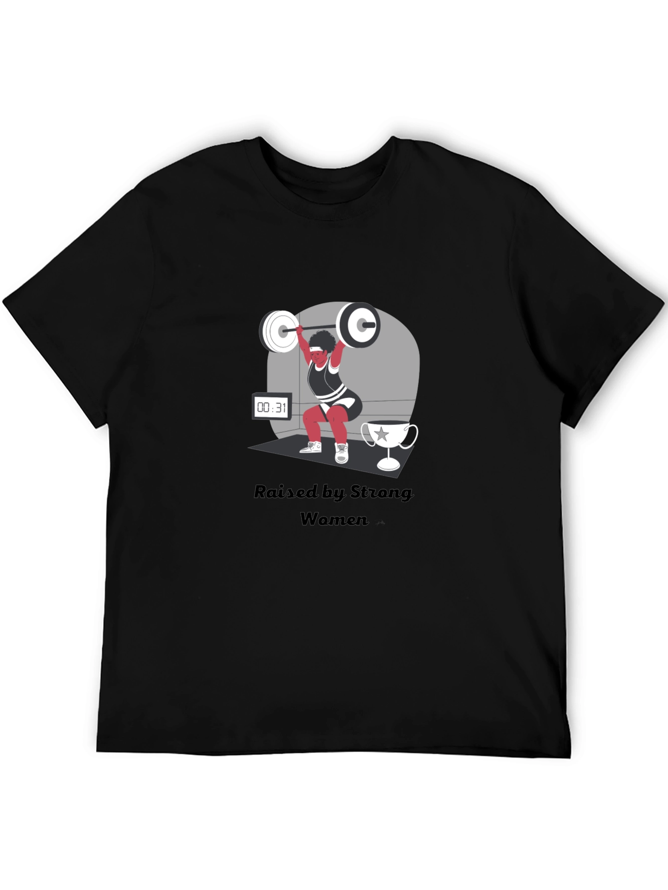 Strong Women Graphic Tee - Weightlifting Design
