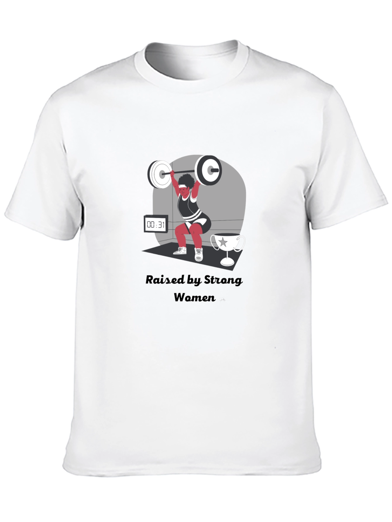Strong Women Graphic Tee - Weightlifting Design