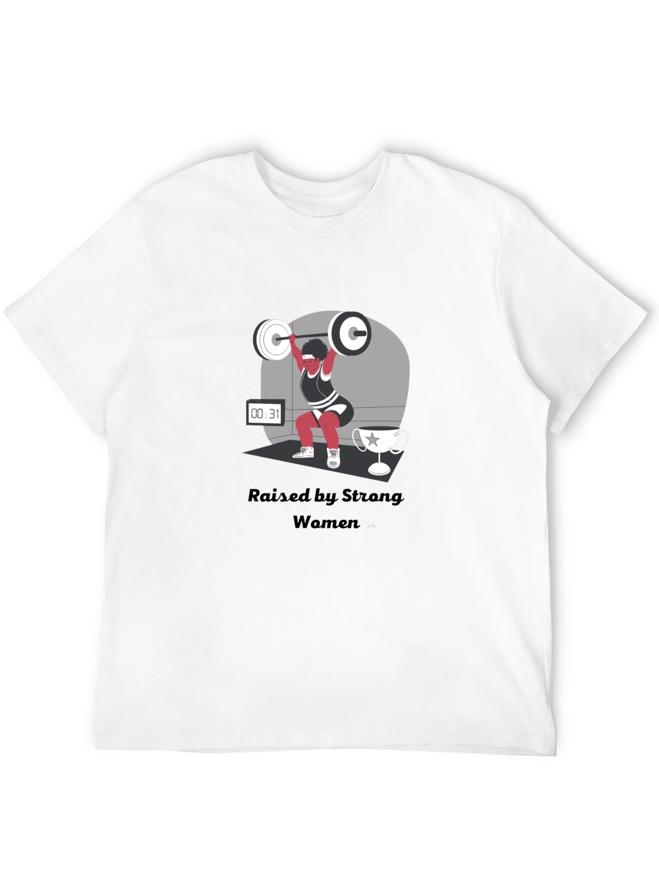 Strong Women Graphic Tee - Weightlifting Design