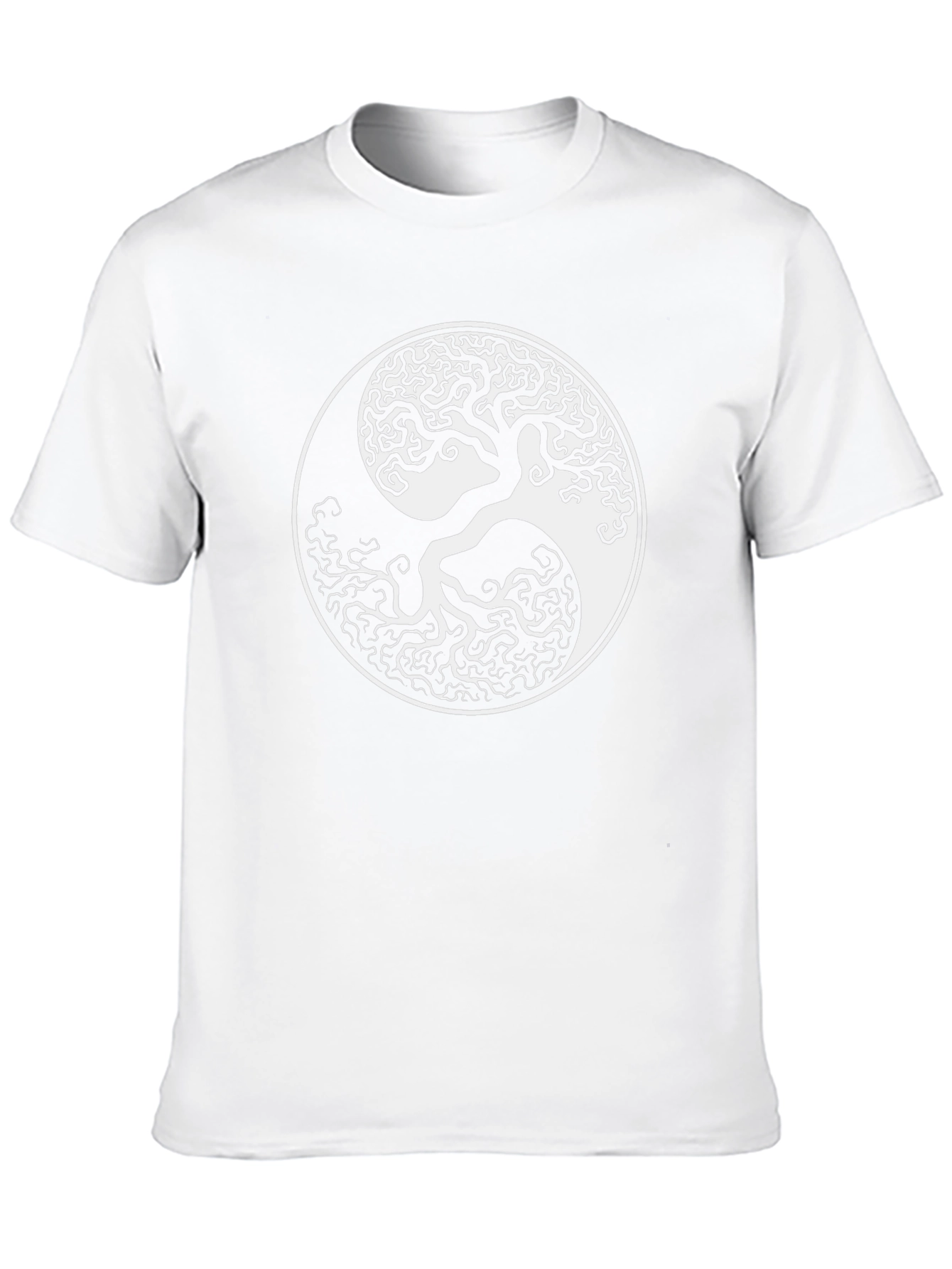 Yin Yang Tree Black T-Shirt - Balance & Harmony