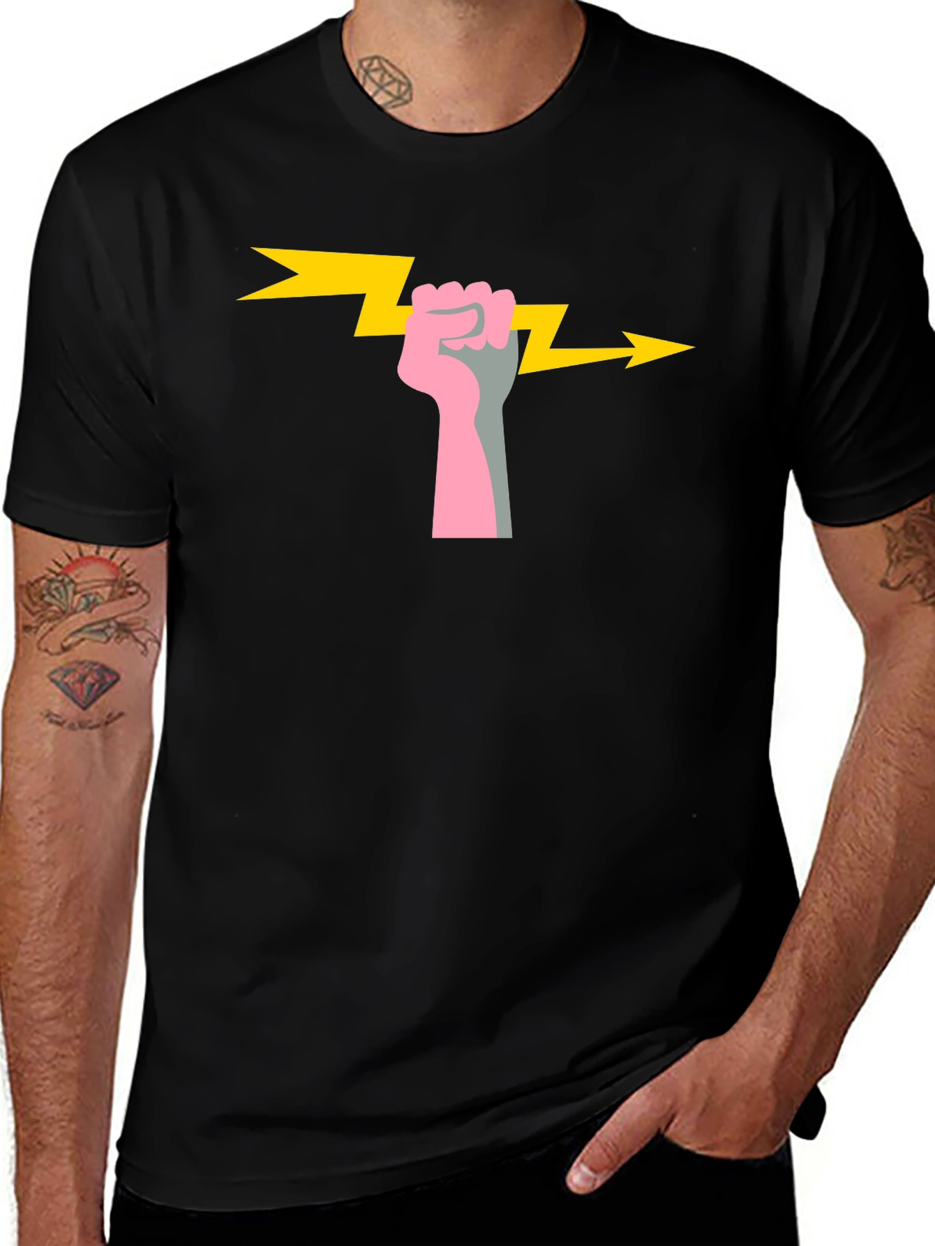 ⚡ Power Fist Graphic T-Shirt - Bold & Stylish