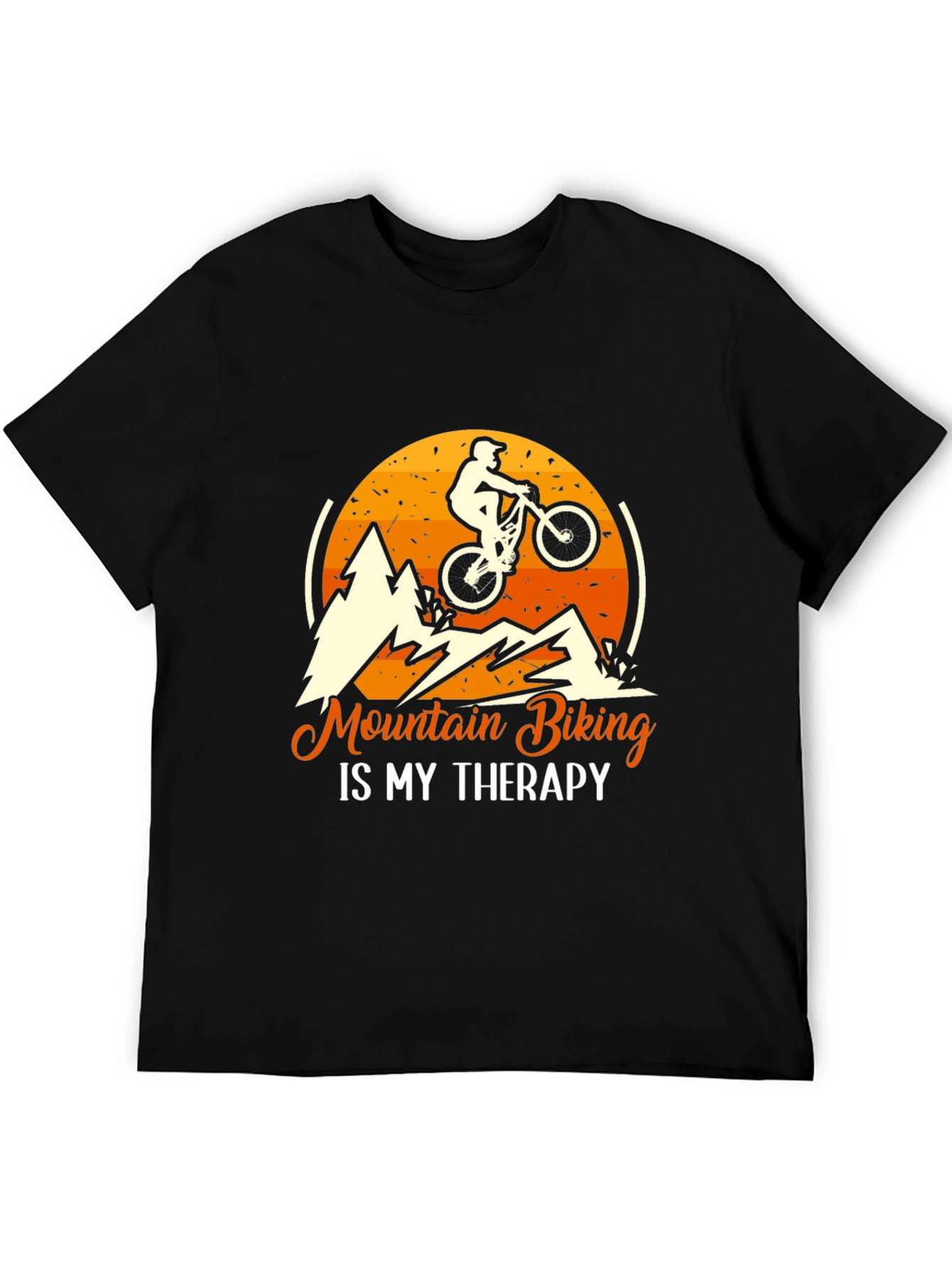 Mountain Biking is My Therapy Graphic Tee