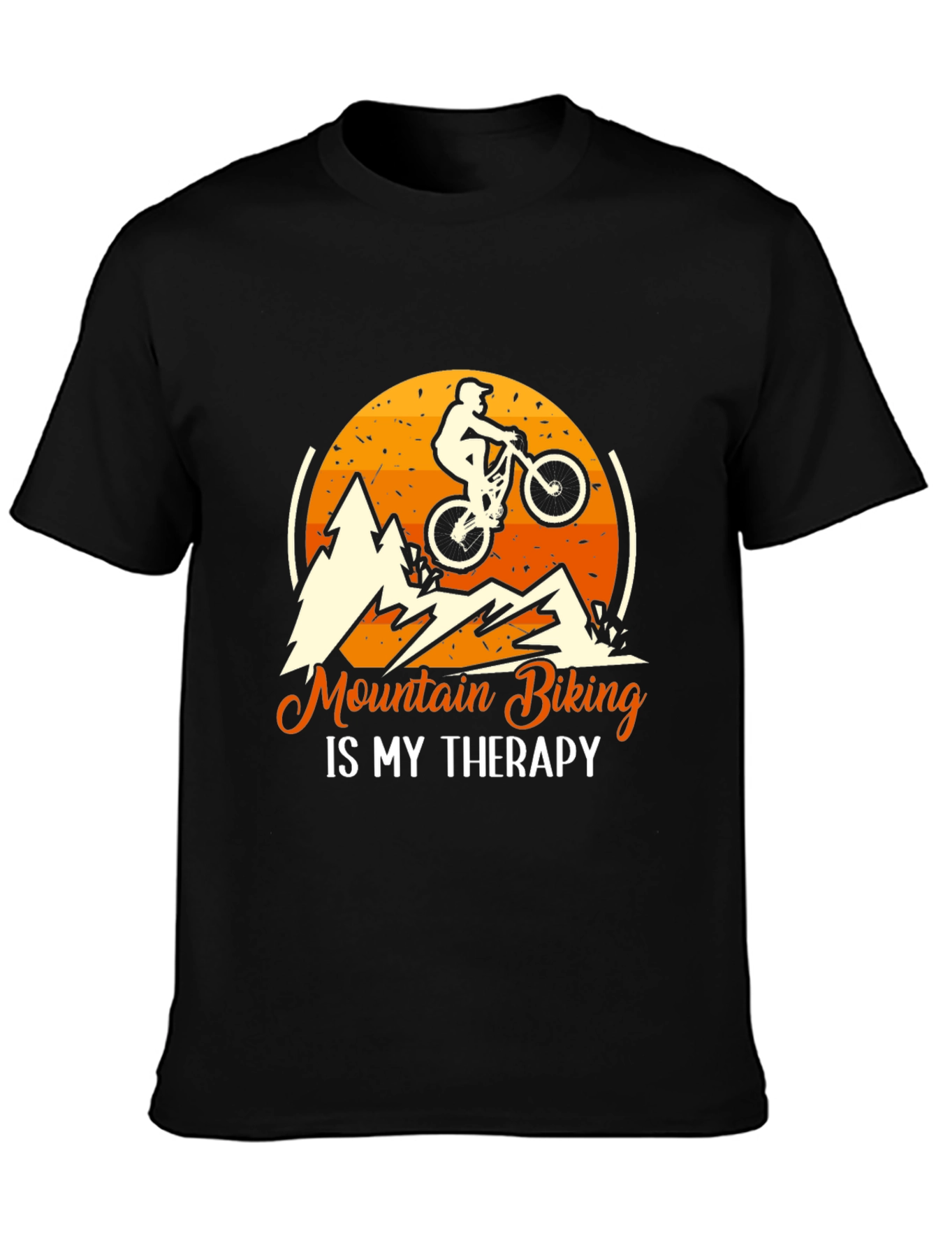 Mountain Biking is My Therapy Graphic Tee