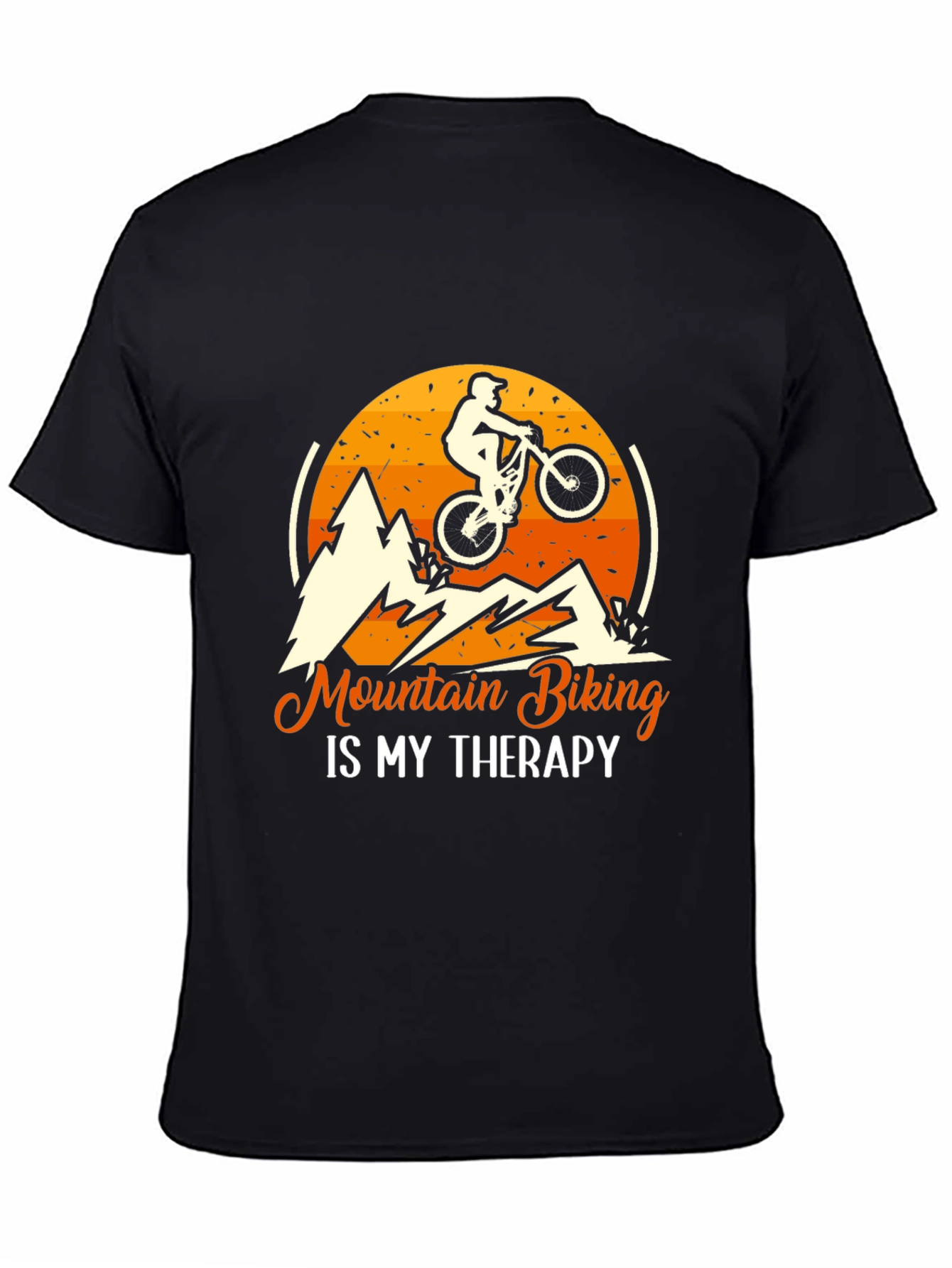 Mountain Biking is My Therapy Graphic Tee