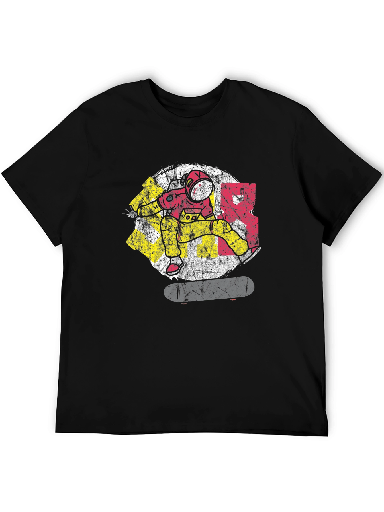 Astronaut Skateboard Graphic Tee - Cool Streetwear