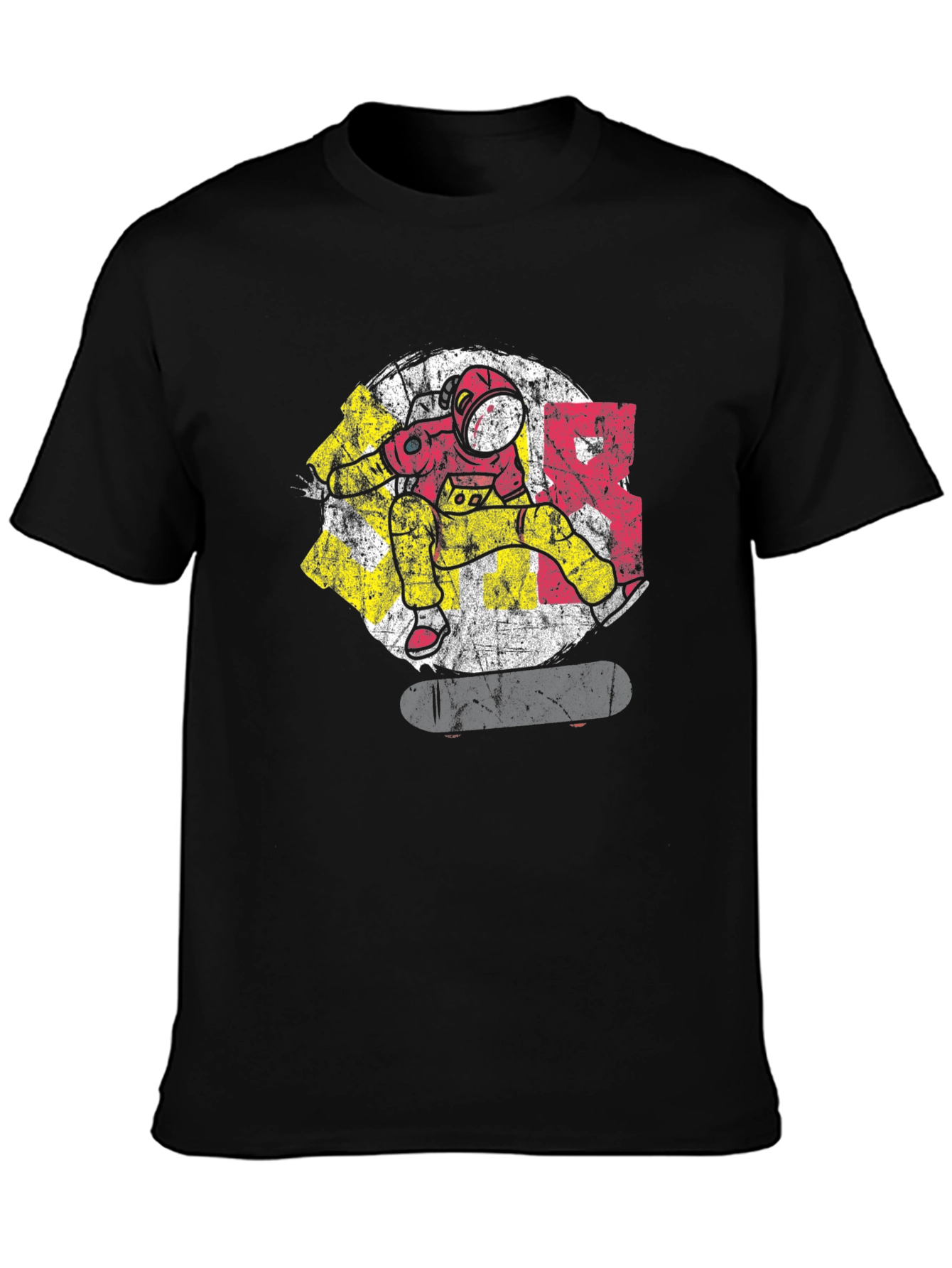 Astronaut Skateboard Graphic Tee - Cool Streetwear