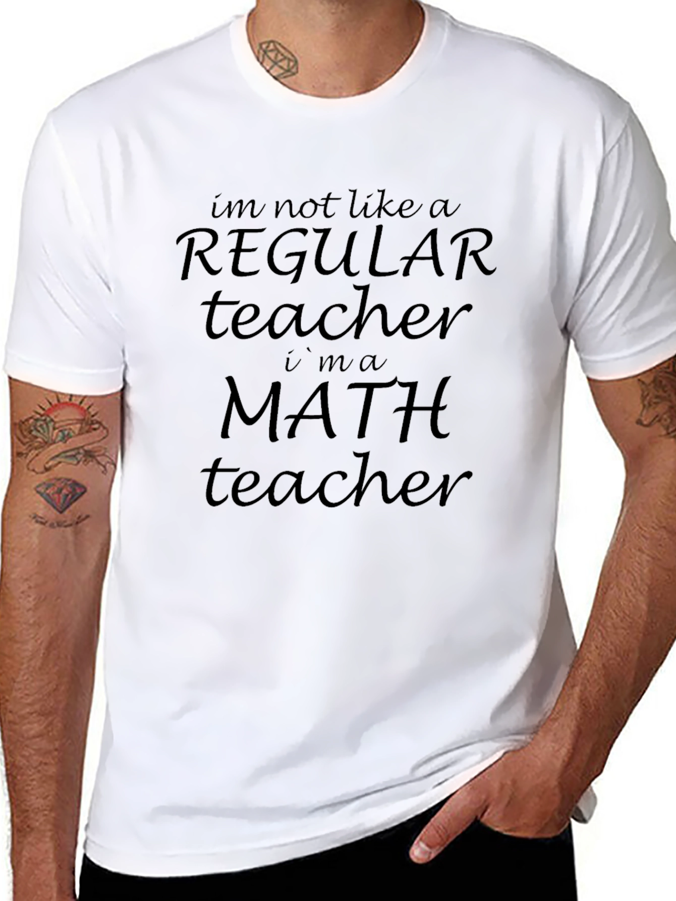 Math Teacher Graphic T-Shirt - Regular Teacher Alternative