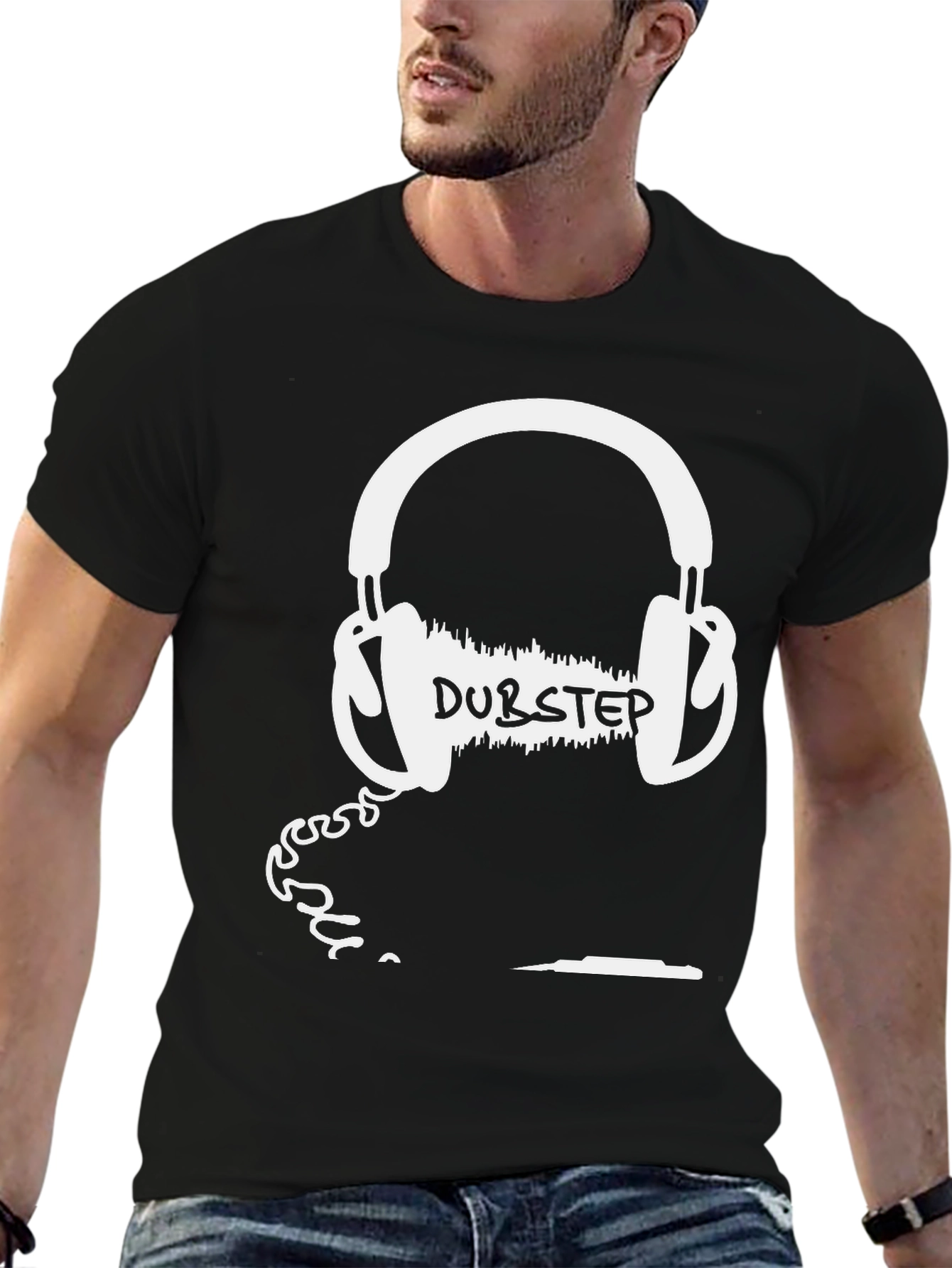 Dubstep Headphones Graphic T-Shirt - Music Lover Tee