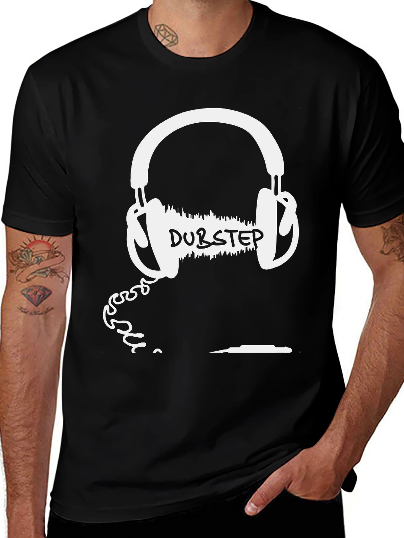 Dubstep Headphones Graphic T-Shirt - Music Lover Tee
