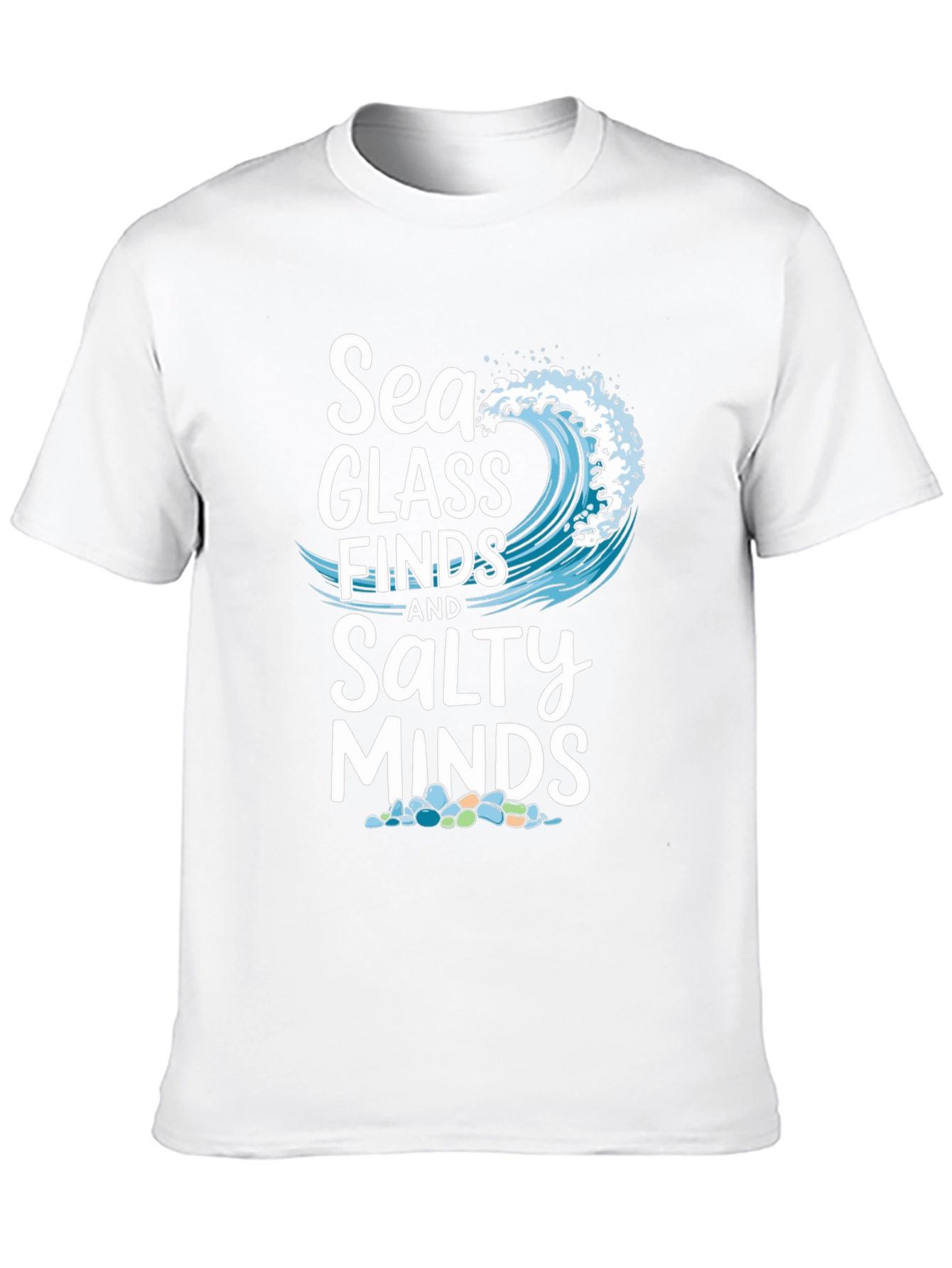 Sea Glass Finds & Salty Minds Black Graphic Tee