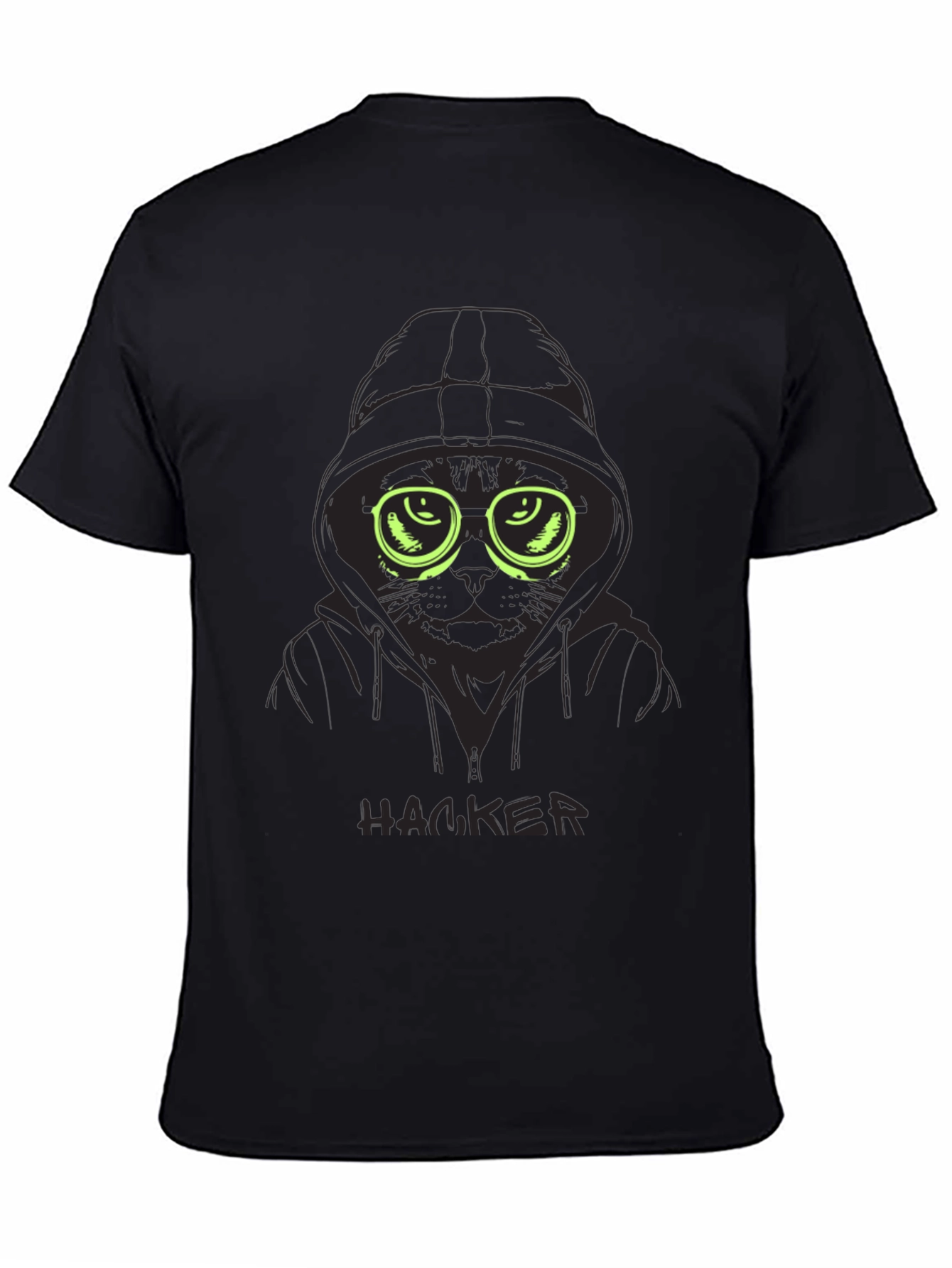 Hacker Cat Graphic Tee - Cool & Unique Design