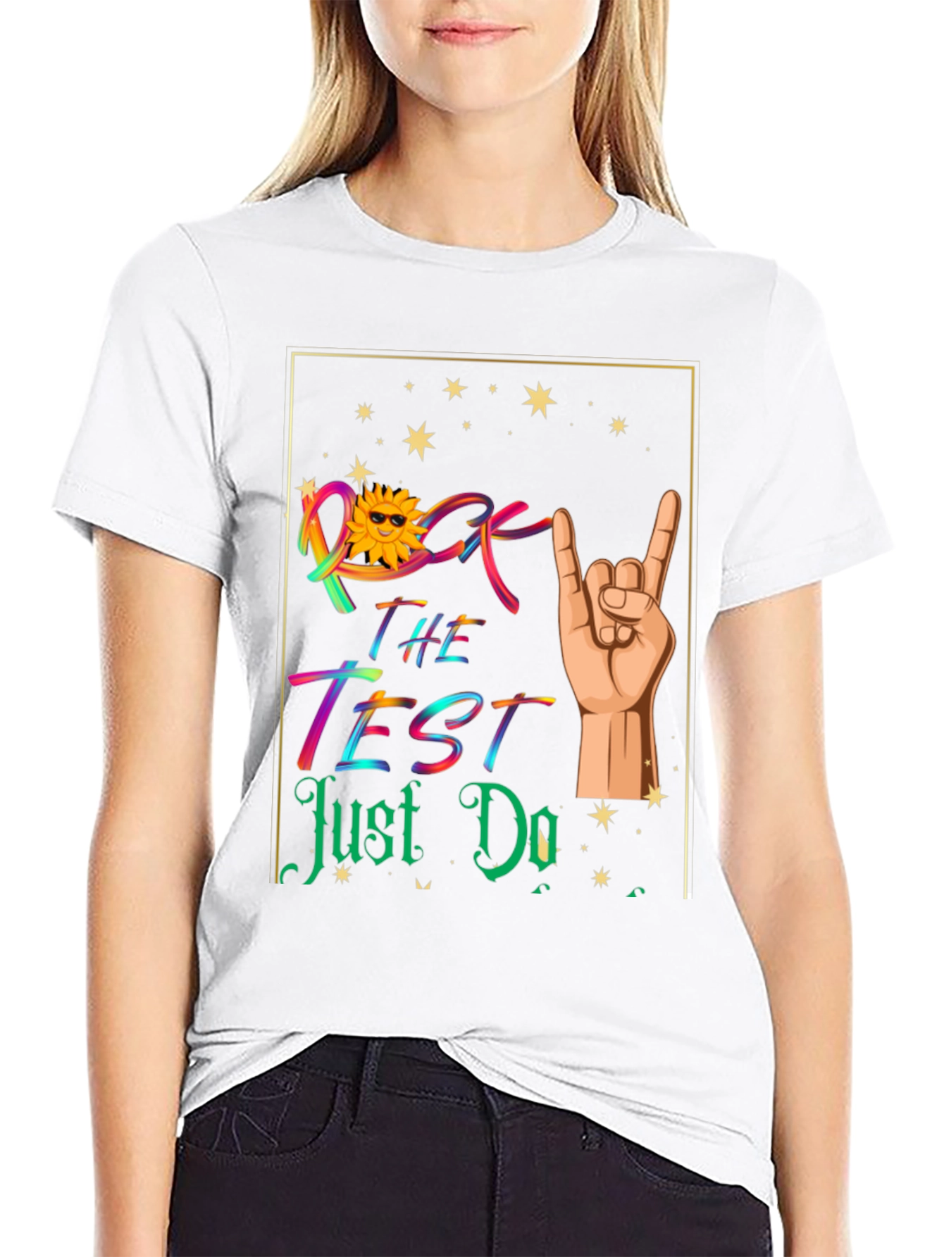 Rock the Test T-Shirt - Good Luck Exam Tee