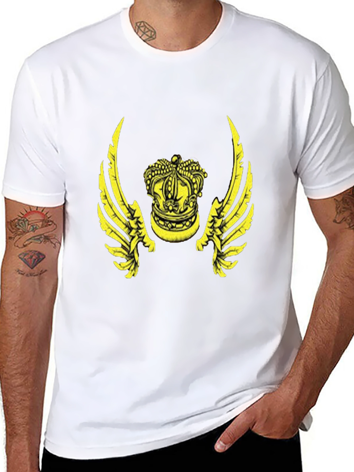 Winged Crown Black Graphic Tee