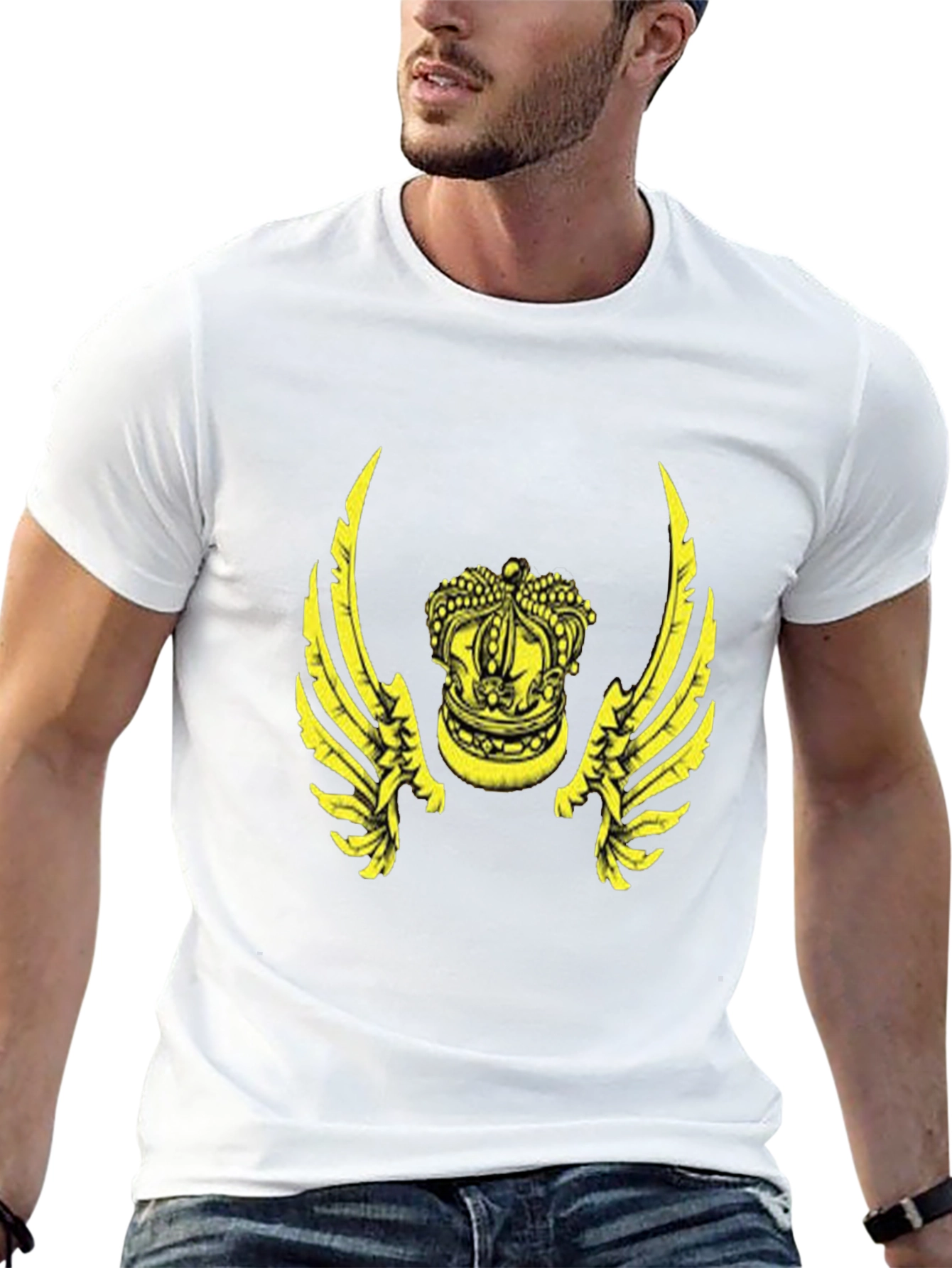 Winged Crown Black Graphic Tee