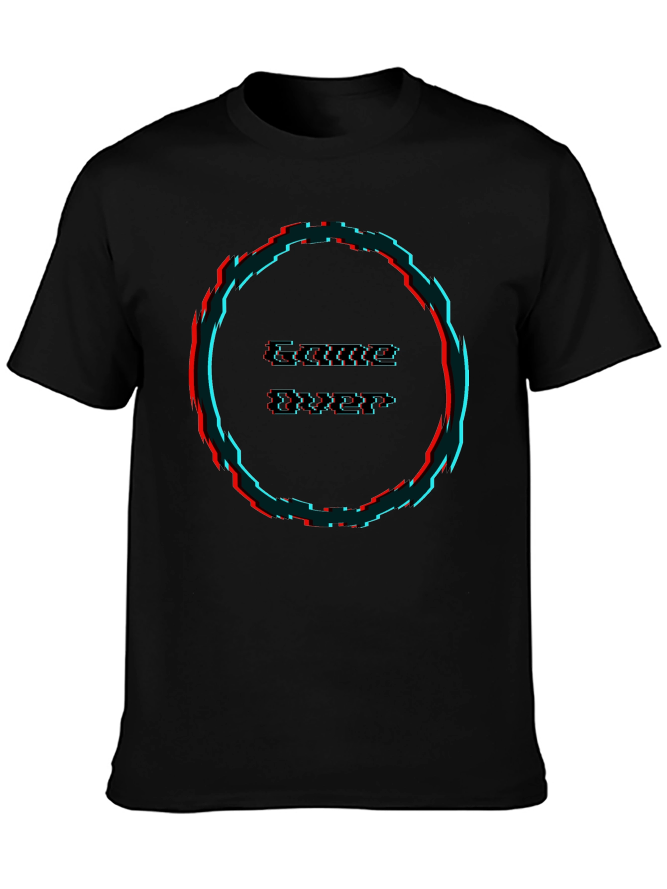 Game Over Glitch T-Shirt - Black