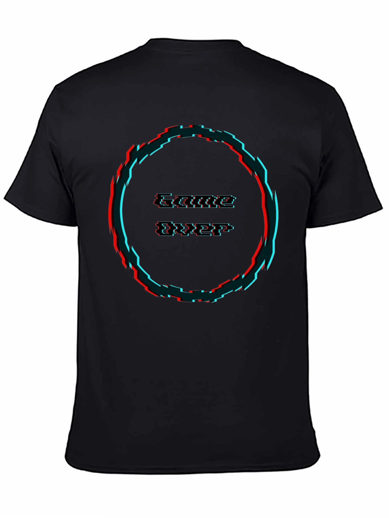 Game Over Glitch T-Shirt - Black