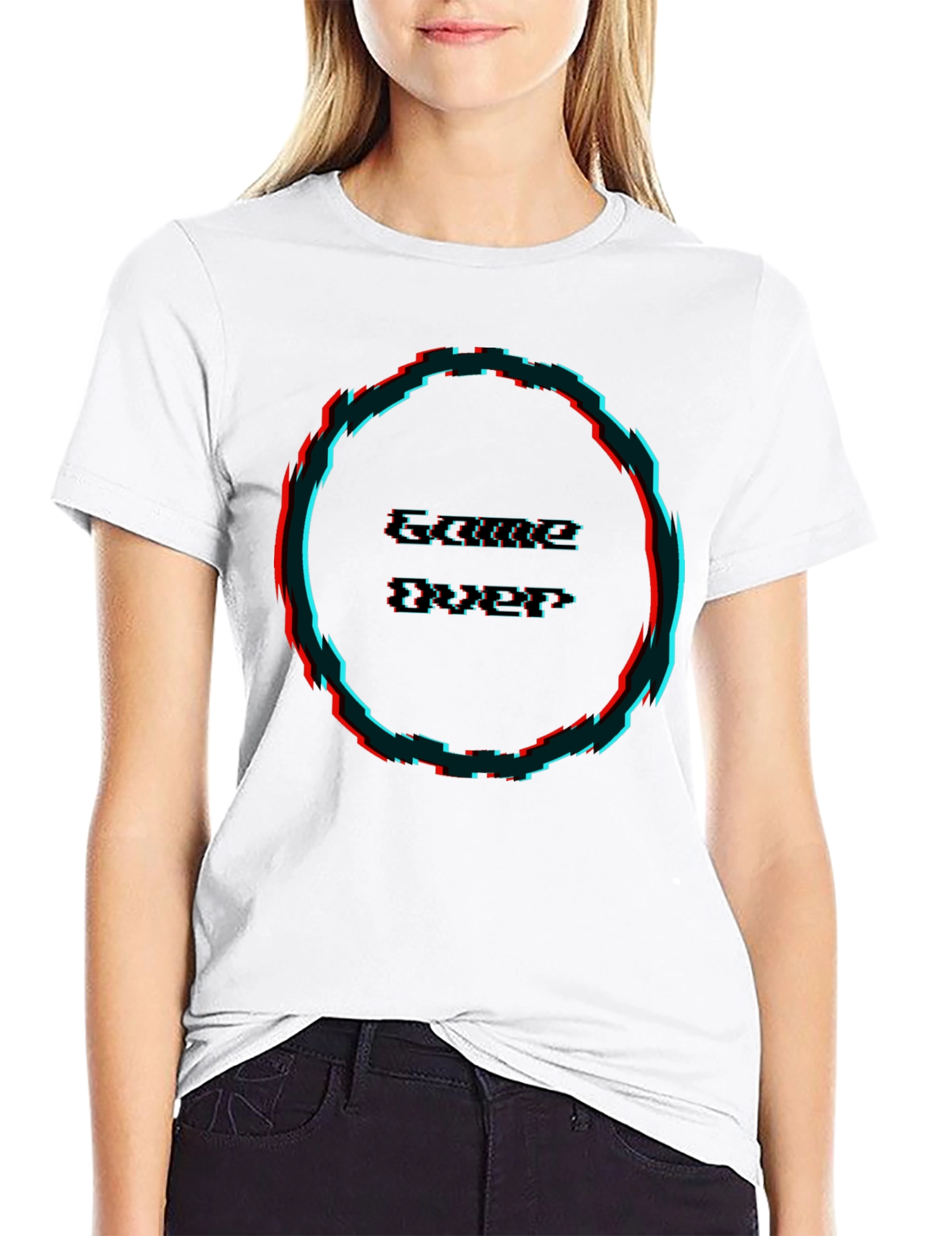 Game Over Glitch T-Shirt - Black