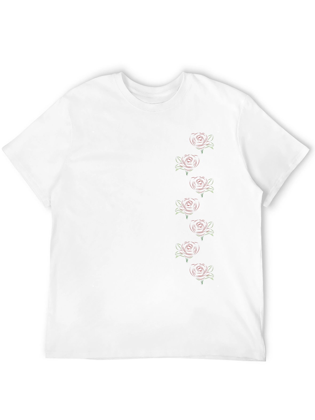 Mens Black Rose Graphic Tee