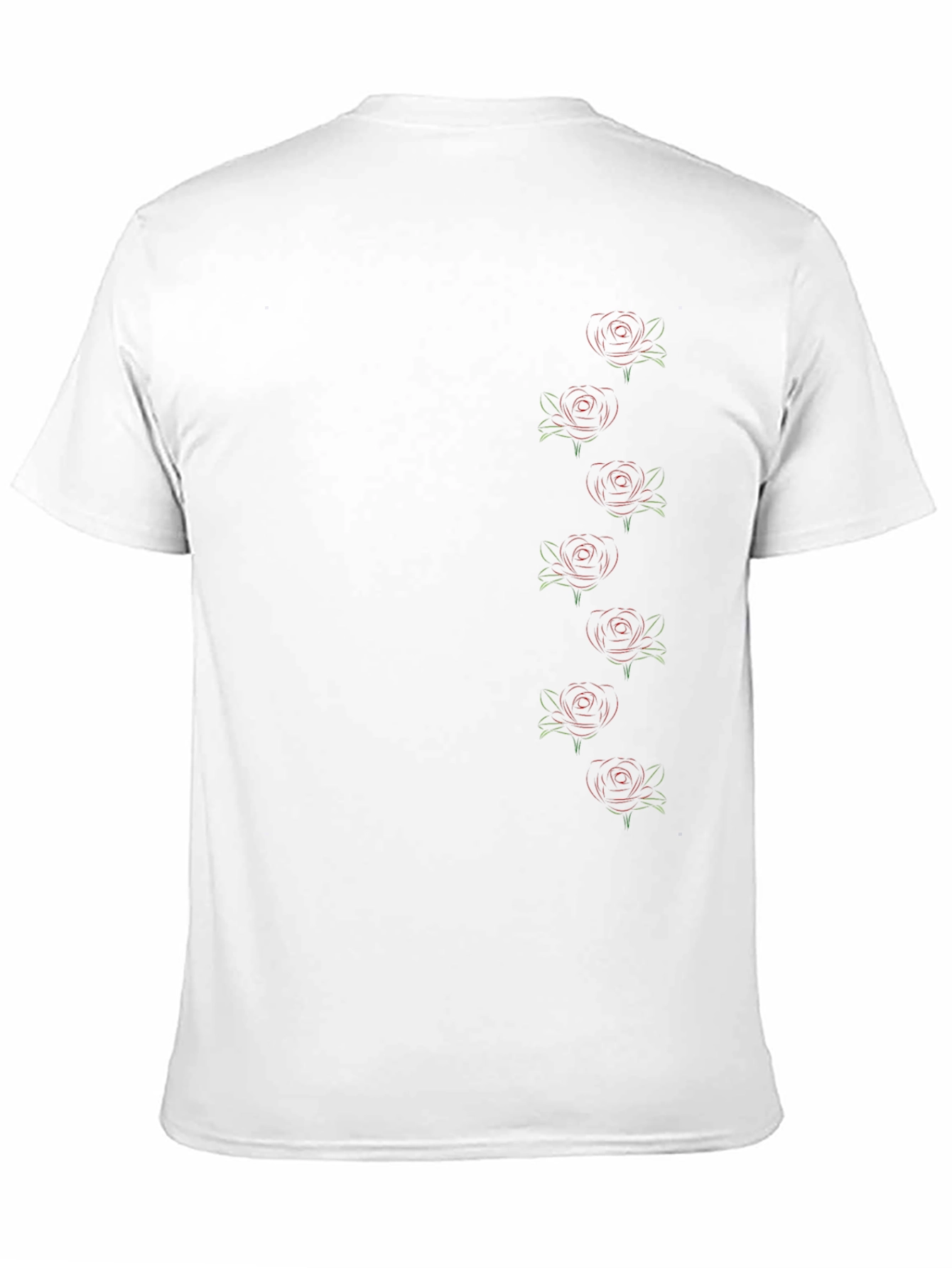 Mens Black Rose Graphic Tee