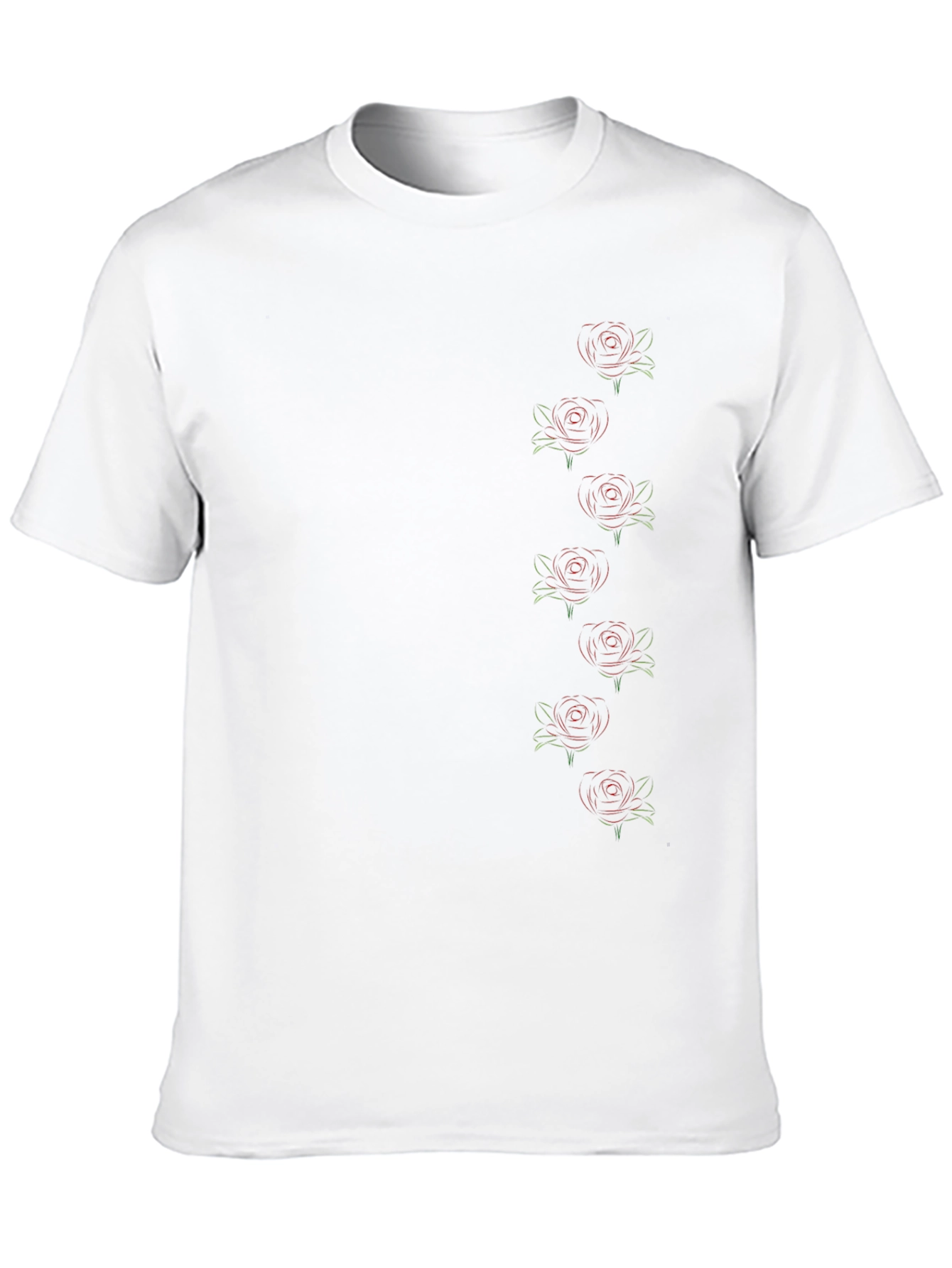Mens Black Rose Graphic Tee
