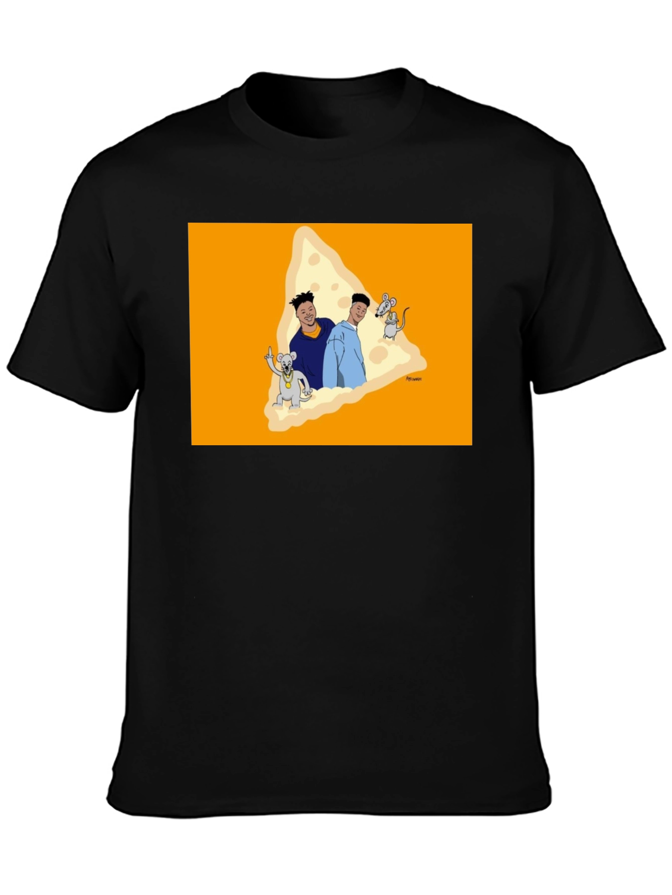 Cartoon Cheese Graphic T-Shirt