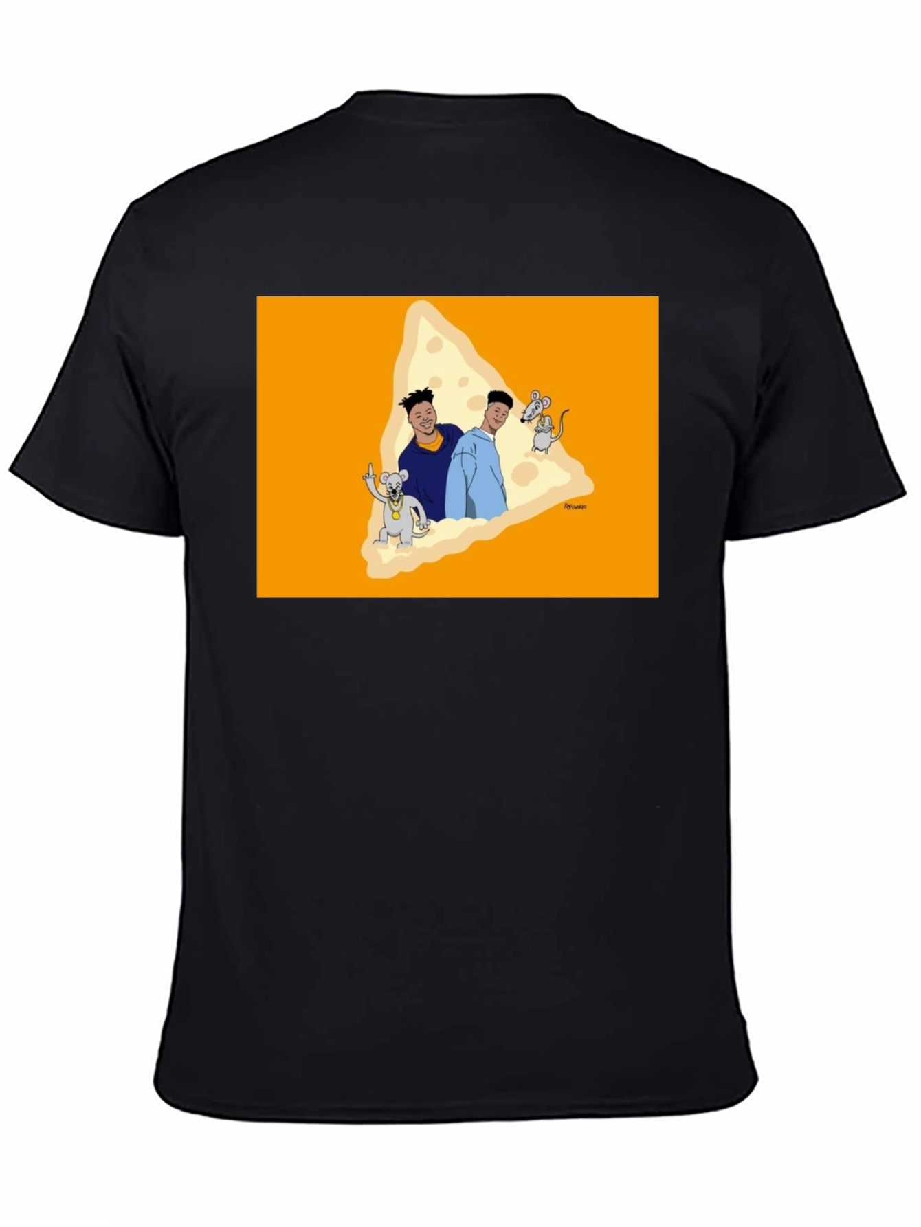 Cartoon Cheese Graphic T-Shirt
