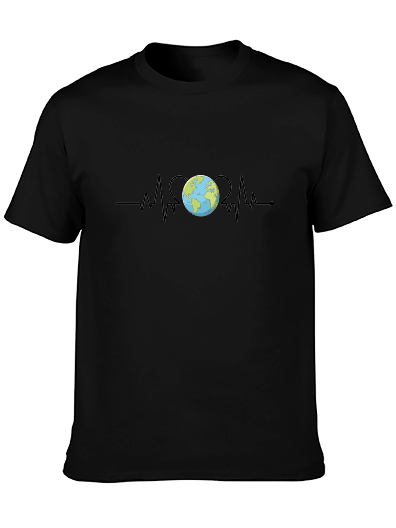 Earth Heartbeat Graphic Tee - Save the Planet T-Shirt