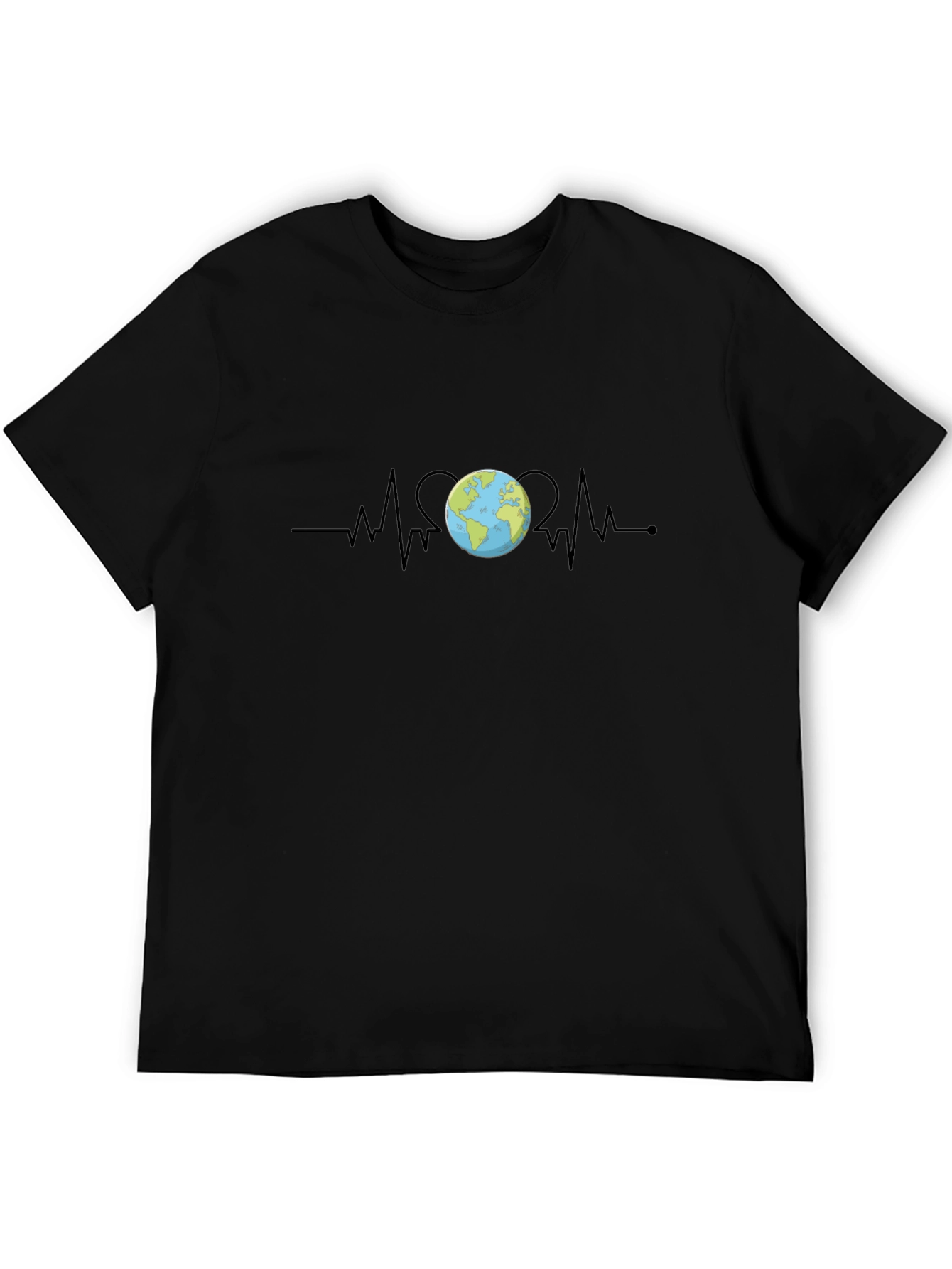 Earth Heartbeat Graphic Tee - Save the Planet T-Shirt